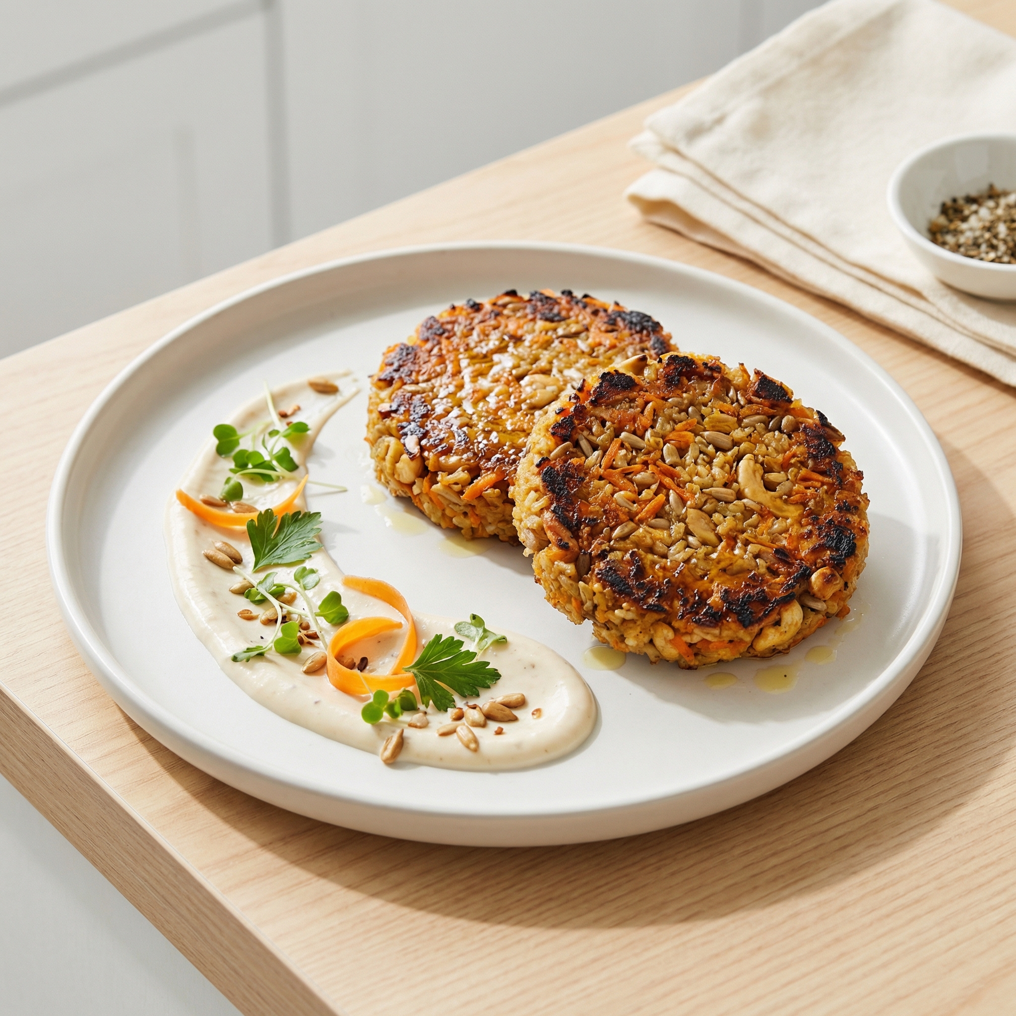 Carrot Rice Nut Burger