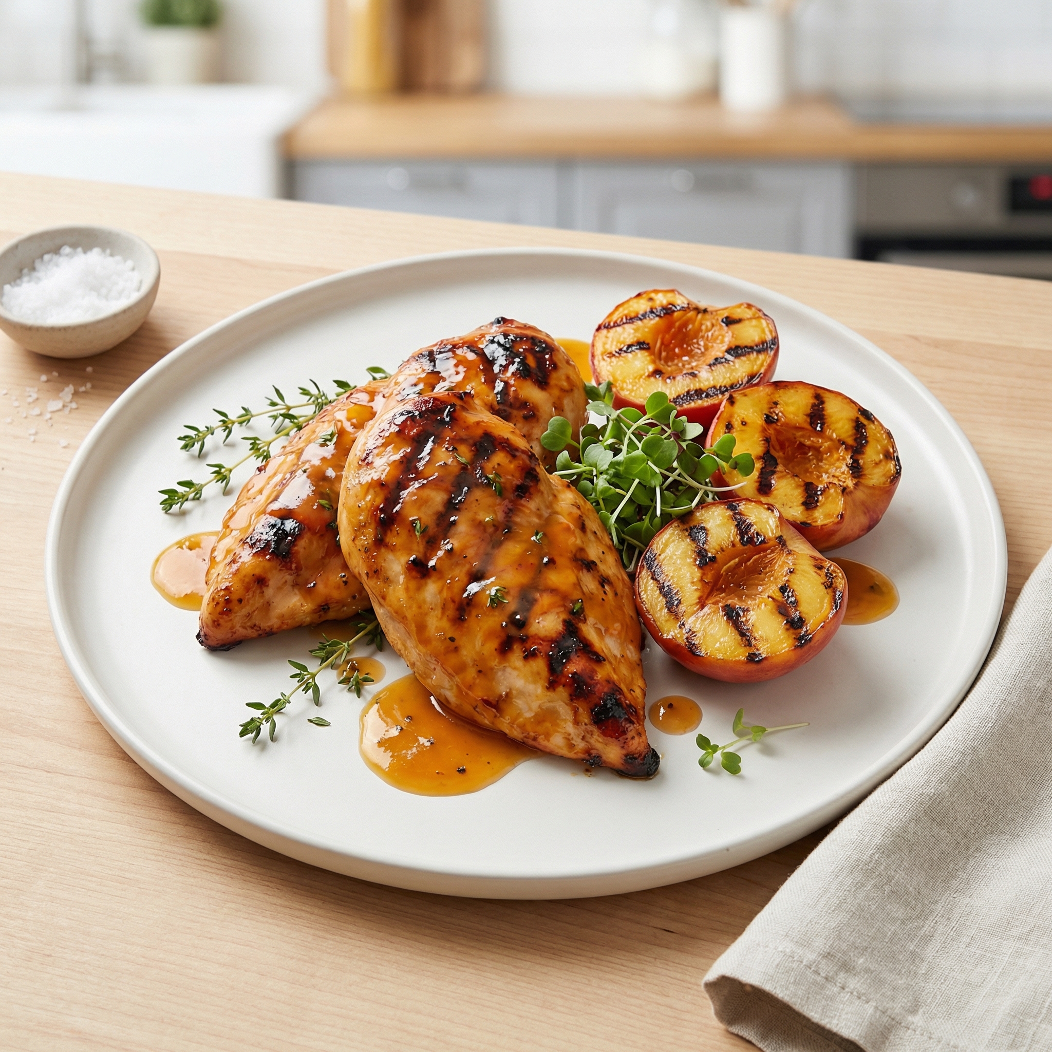 Grilled Chicken with Peach Sauce