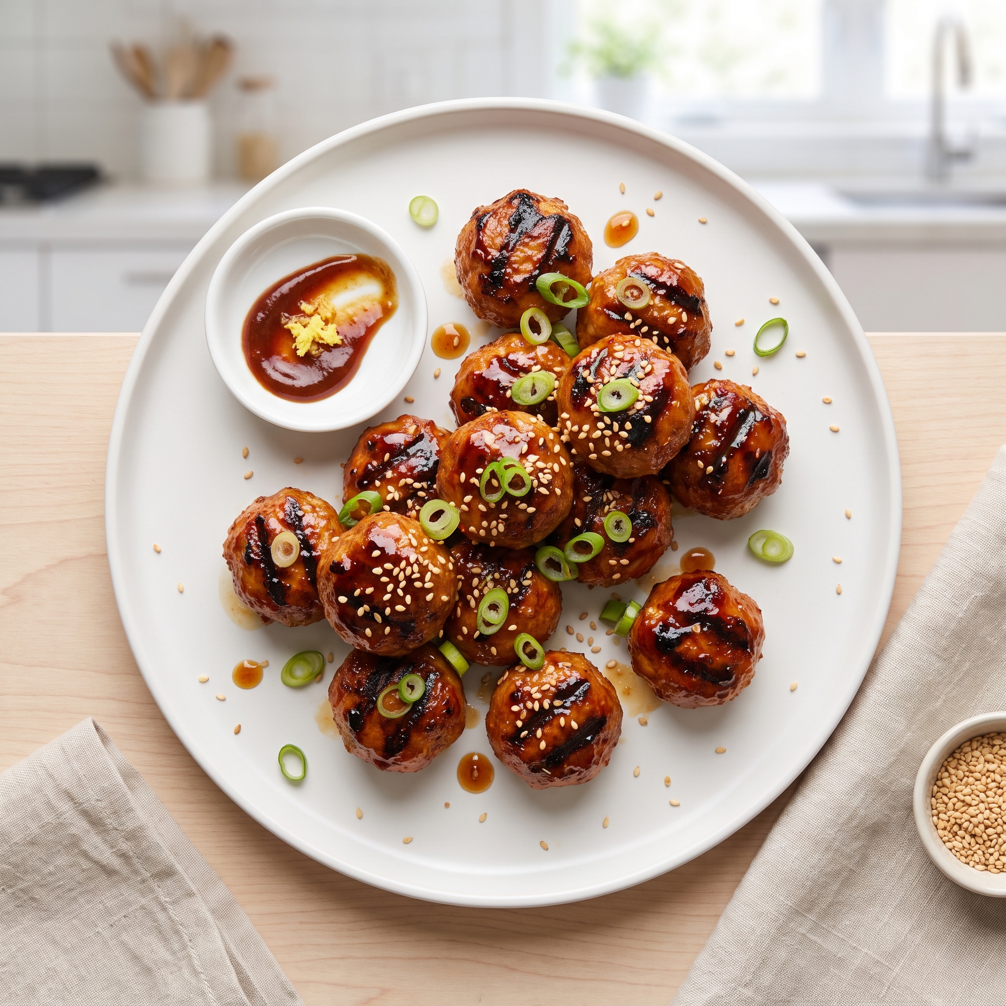 Grilled Chicken Meatballs