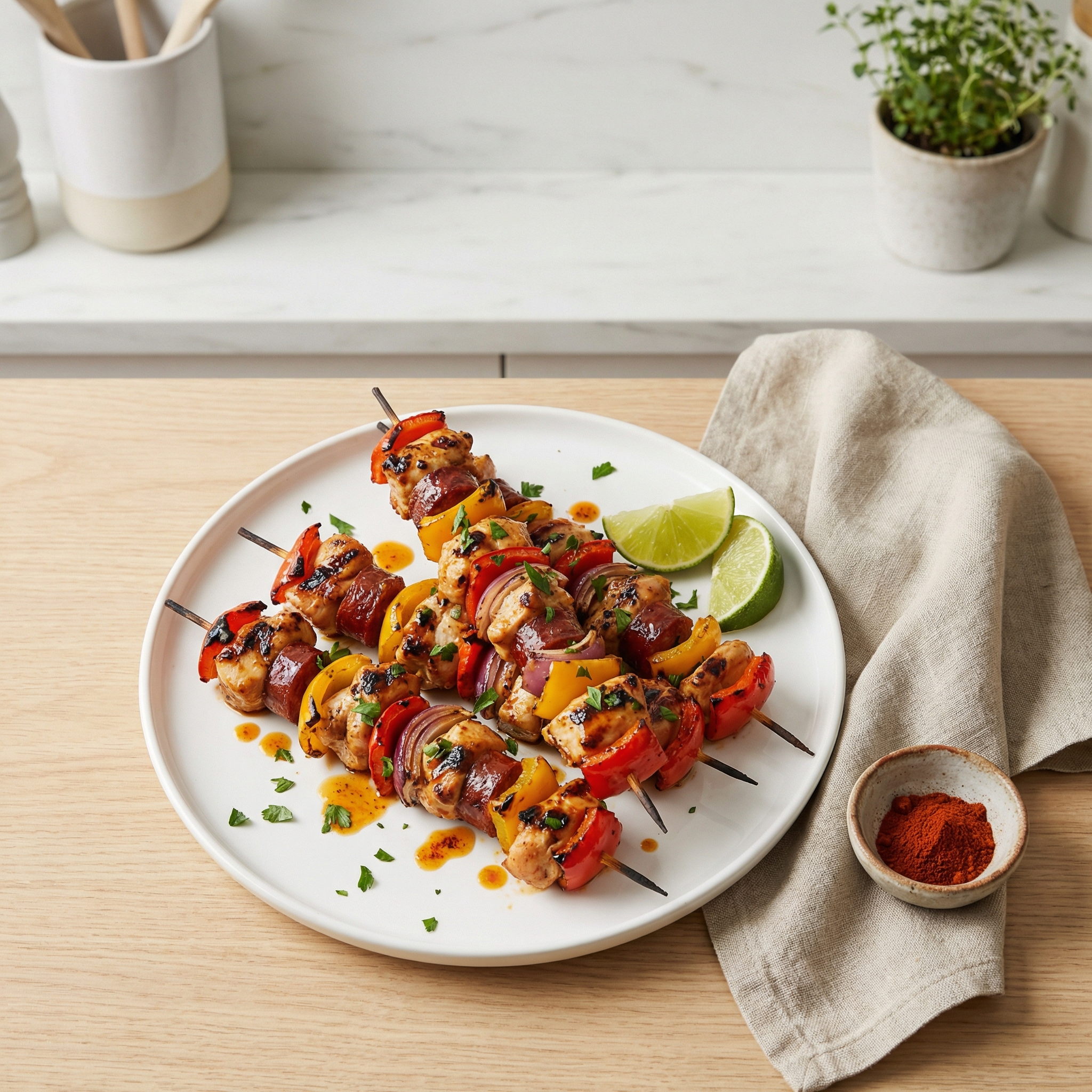 Chicken and Chorizo Skewers