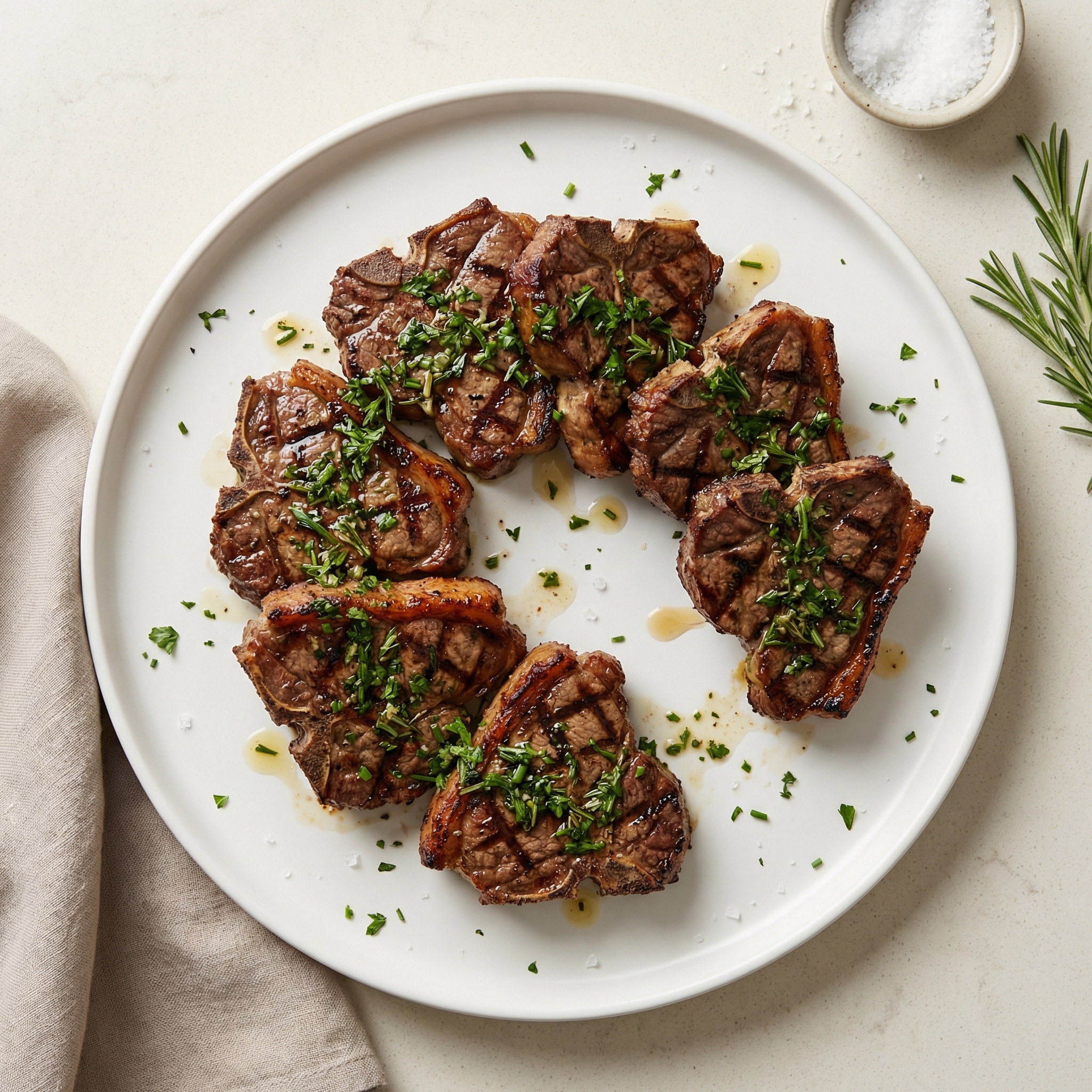 Herb-Kissed Grilled Lamb Loin Chops
