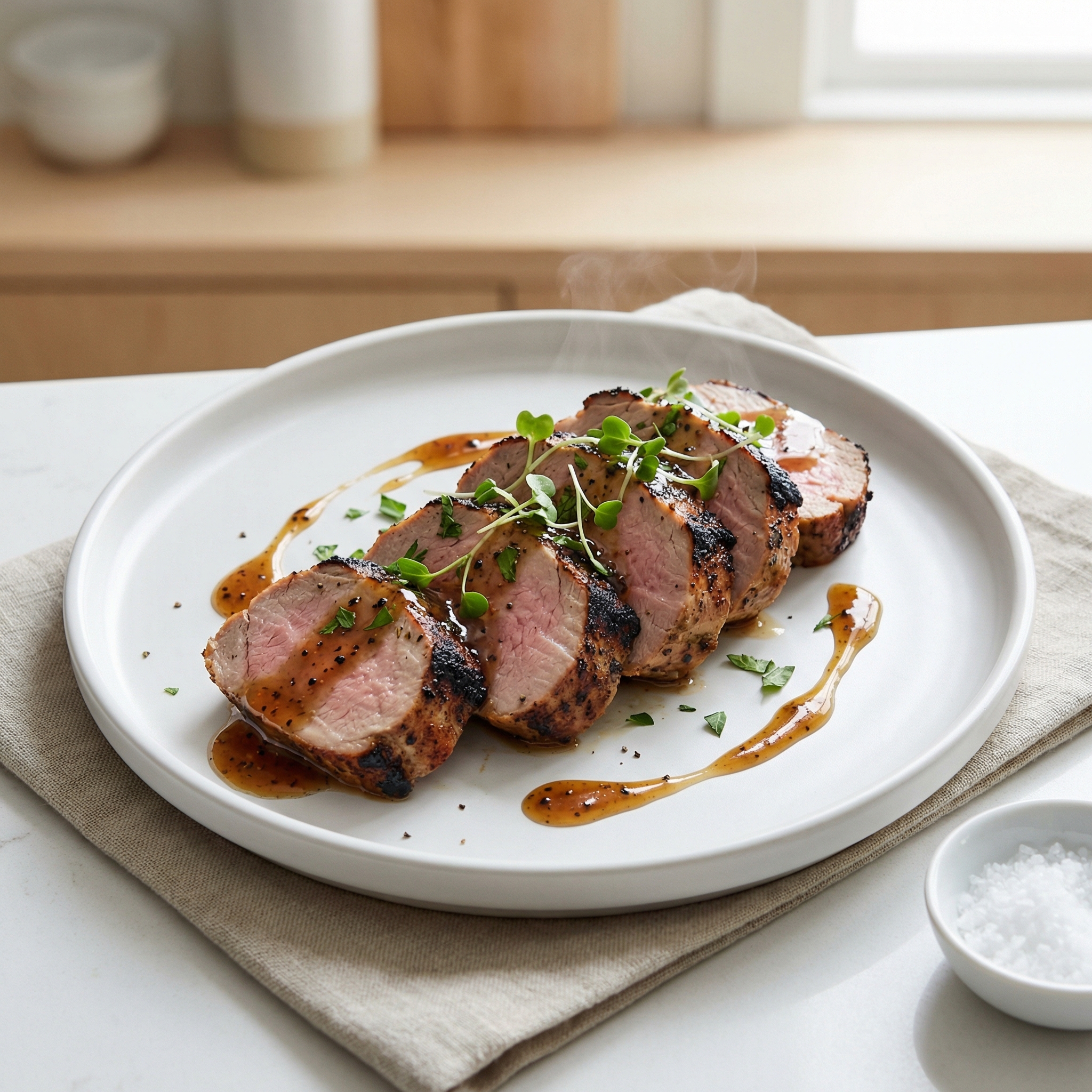 Balsamic-Honey Glazed Grilled Pork Tenderloin