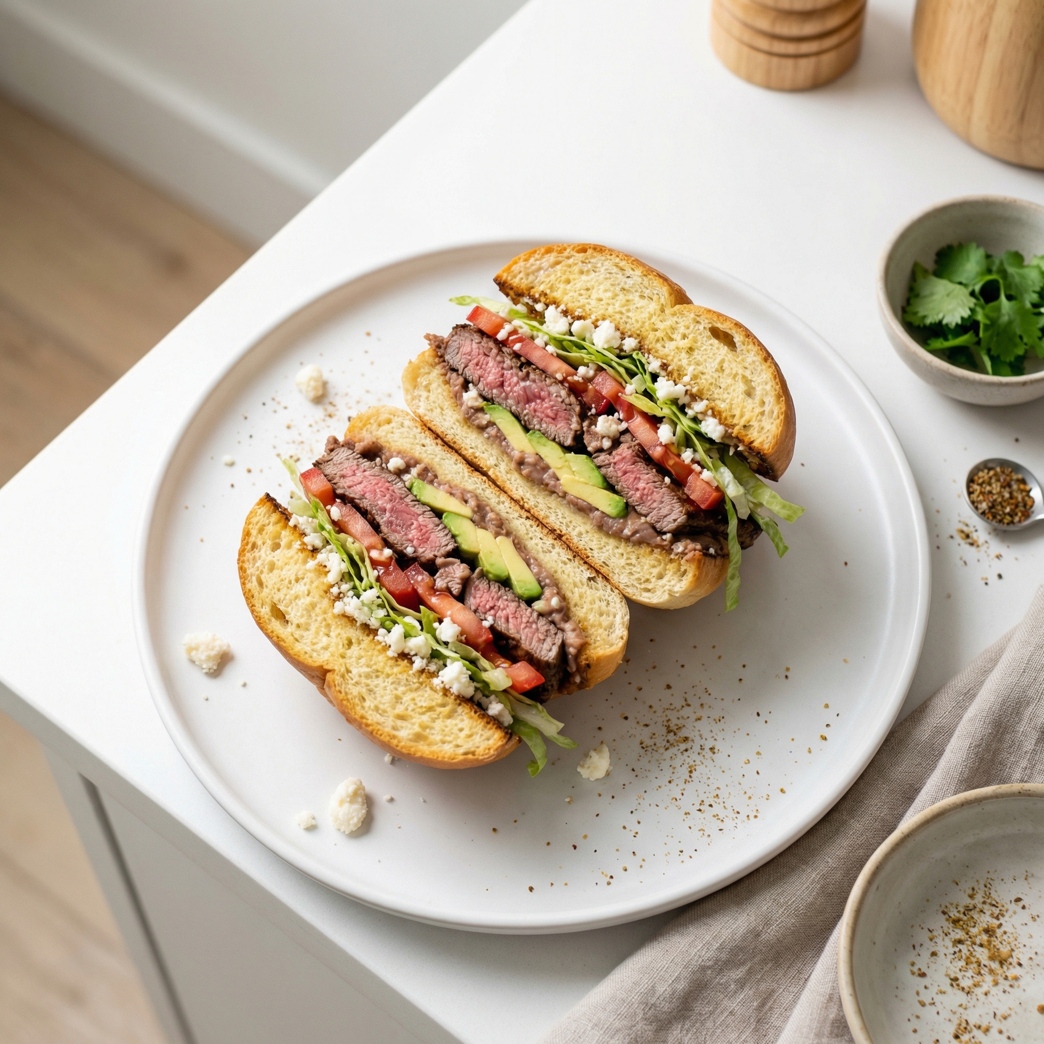 Mexican Steak Torta