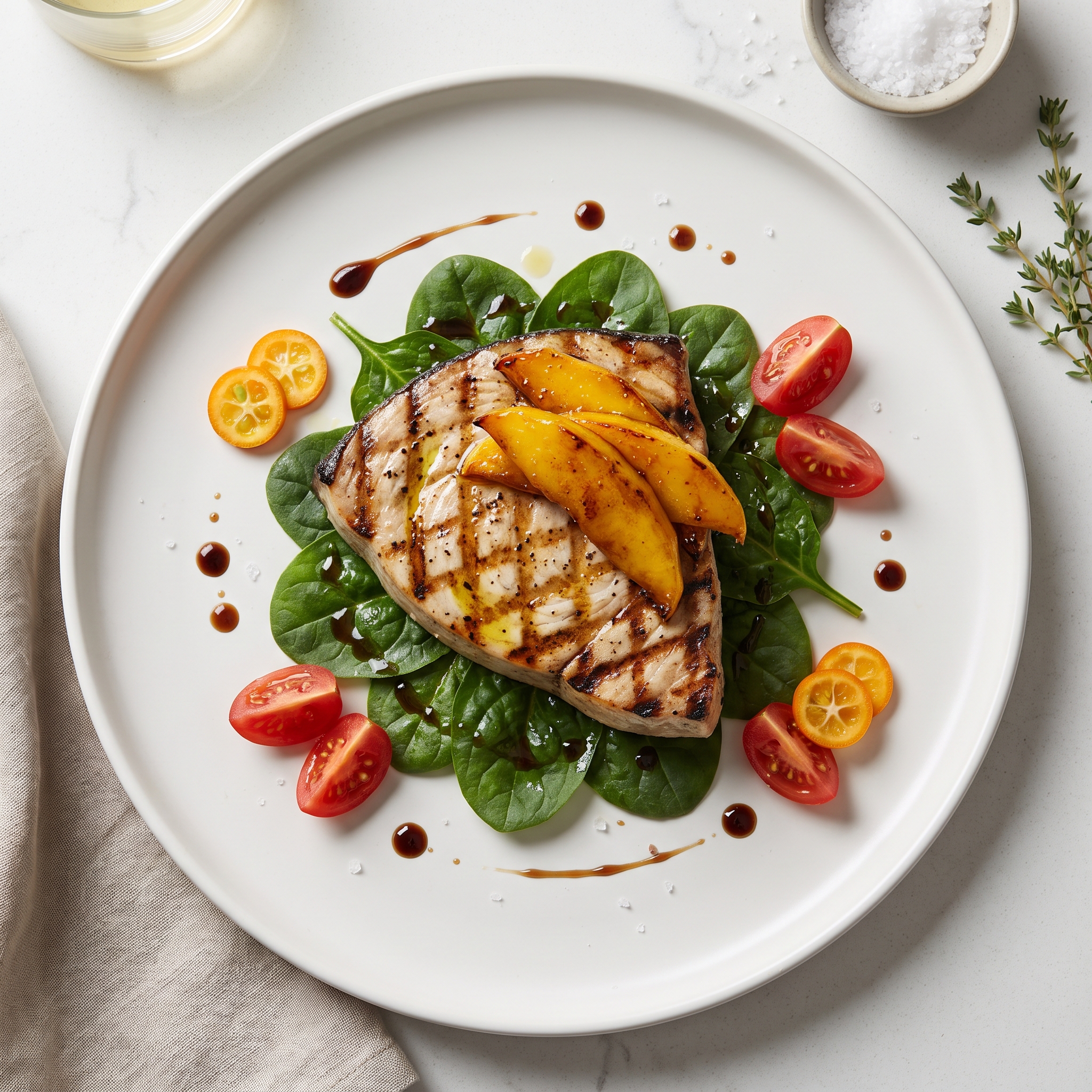 Grilled Swordfish Salad