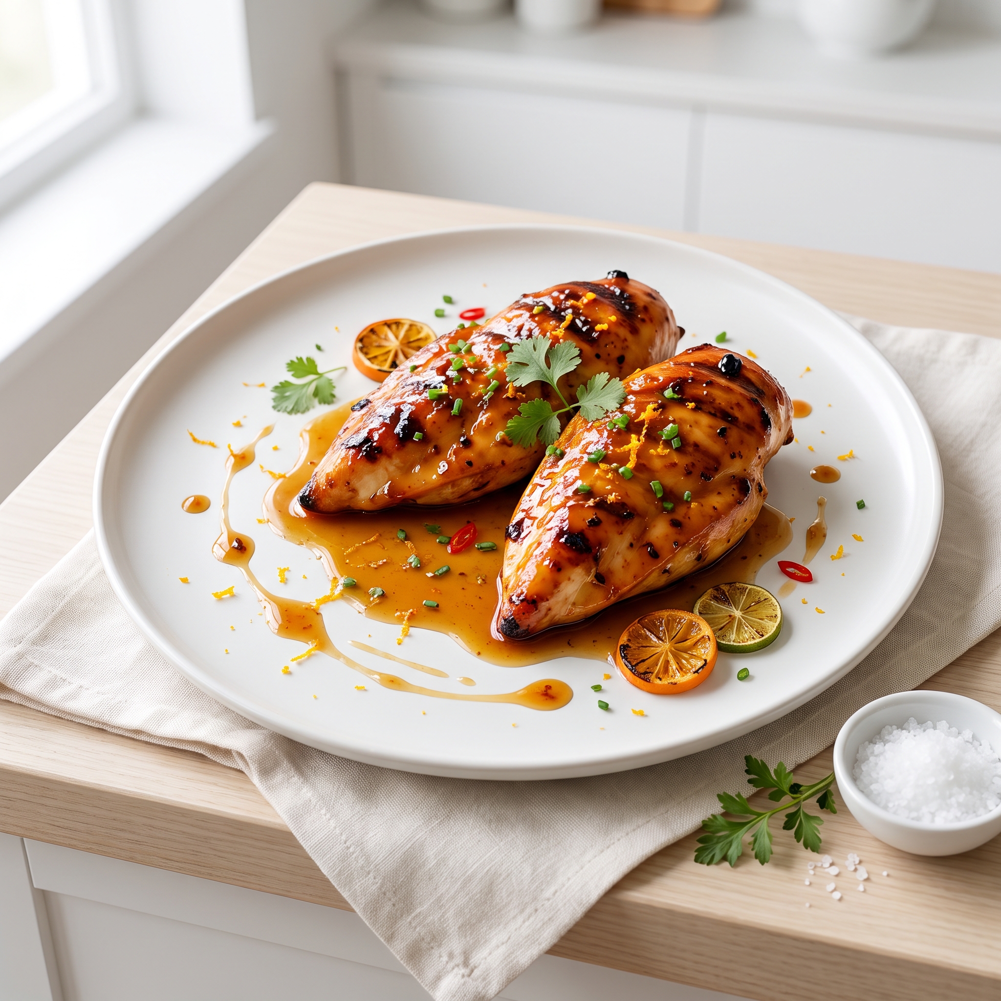 Grilled Tamarind and Orange Glazed Chicken