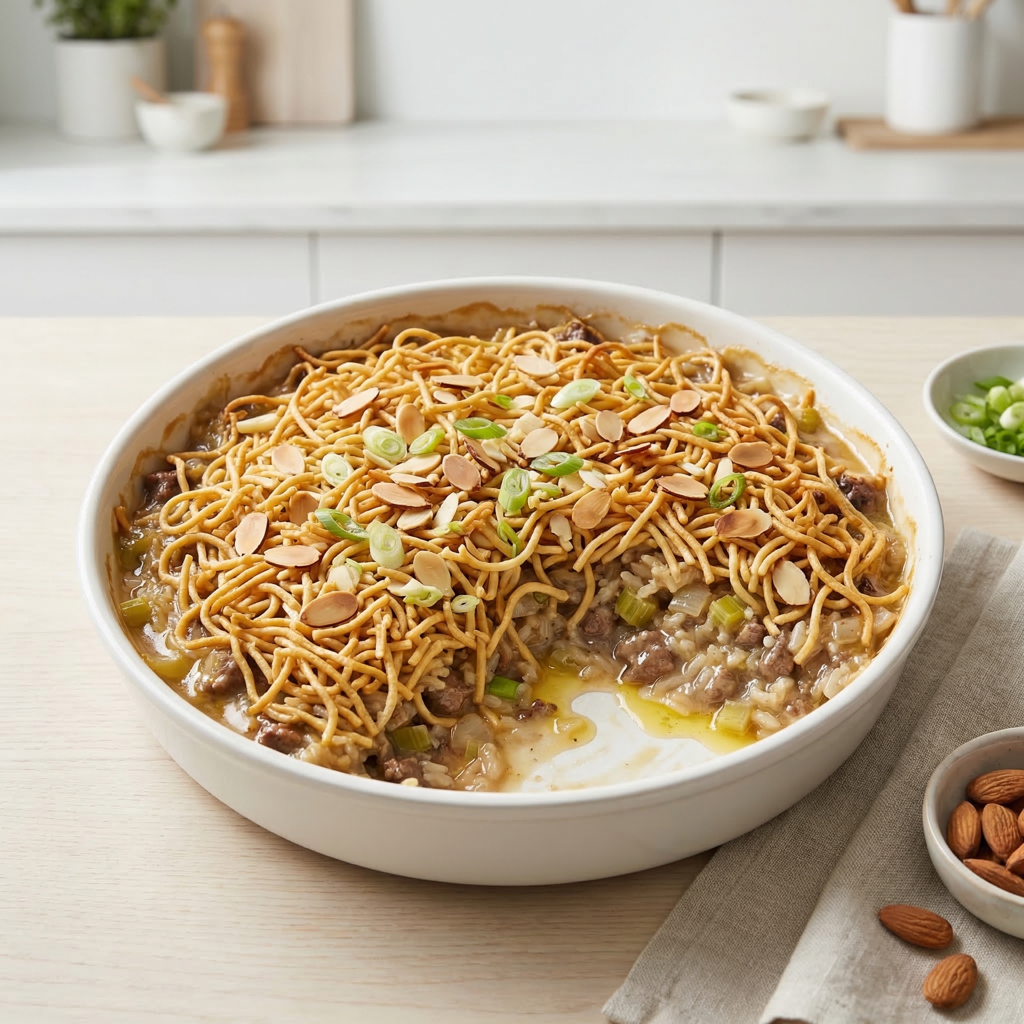 Crunchy Chow Mein Noodle Hotdish