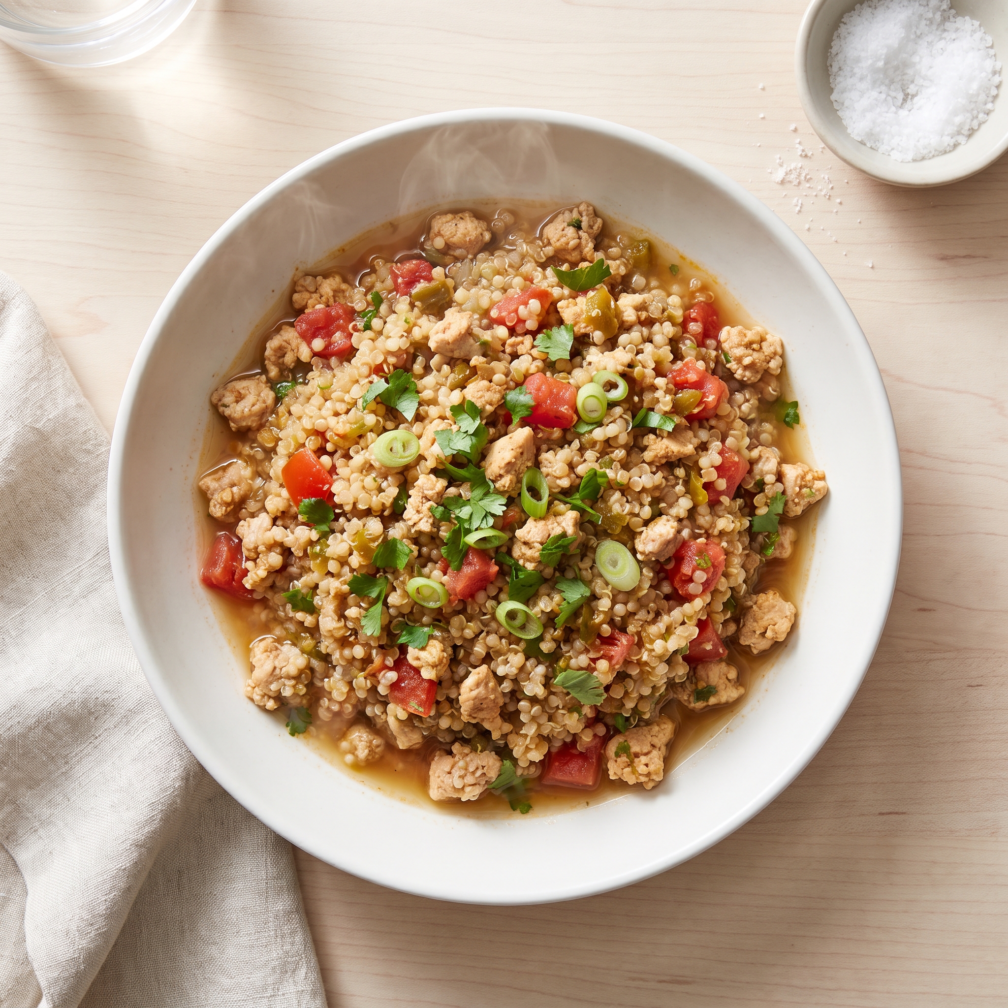 Ground Chicken Quinoa Skillet
