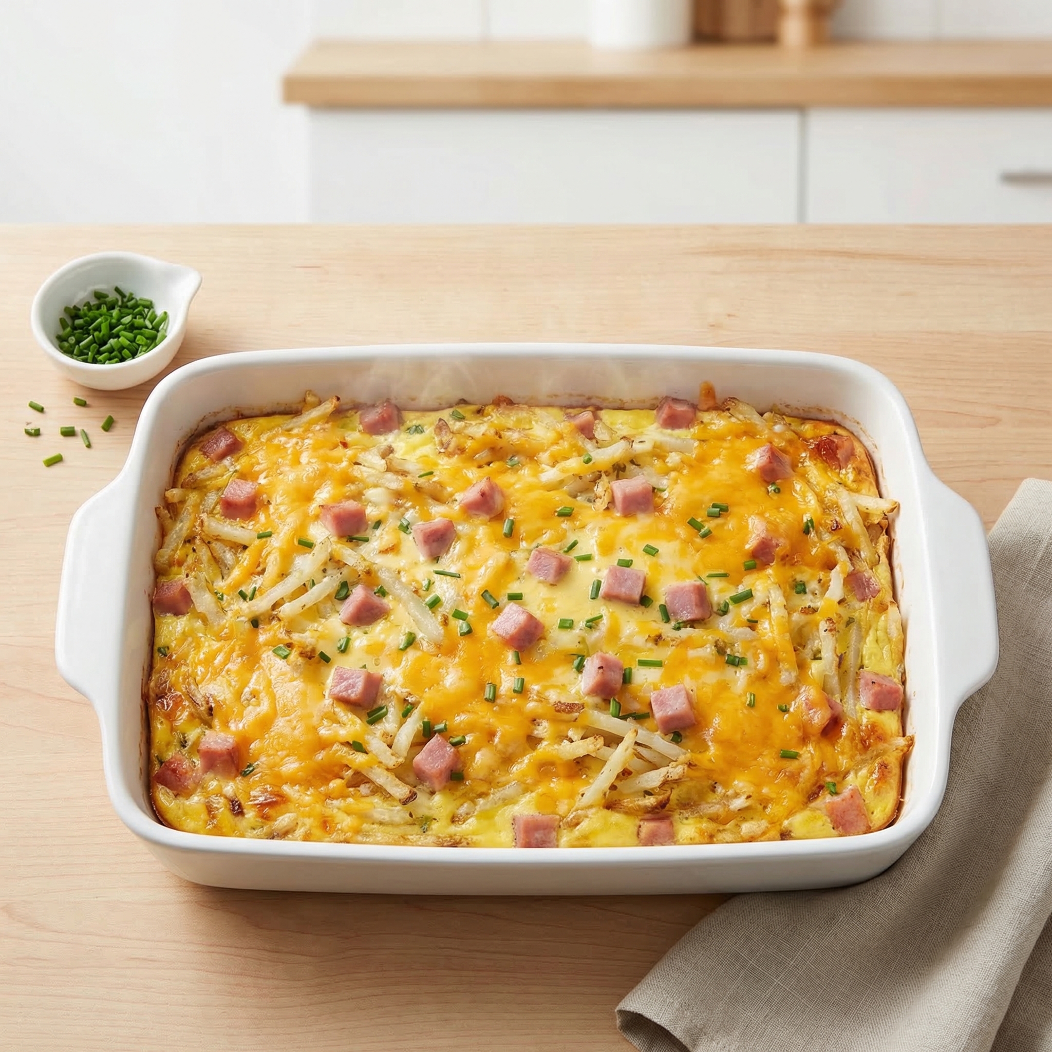 Morning Hash Brown and Ham Bake