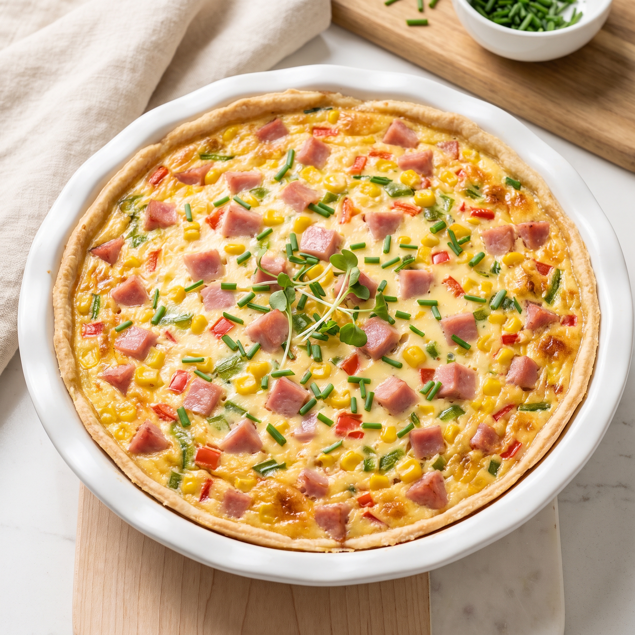 Ham and Veggie Quiche