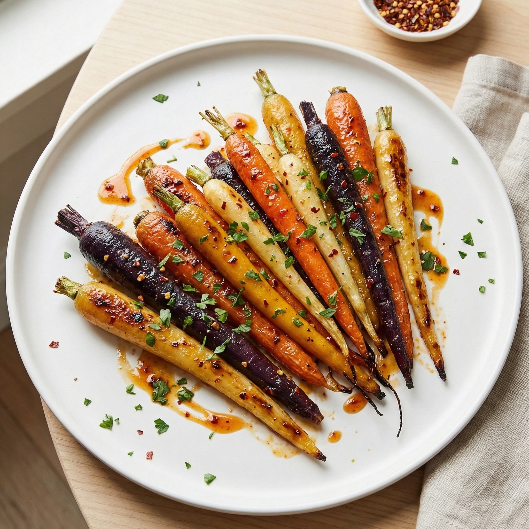 Harissa-Glazed Roasted Carrots
