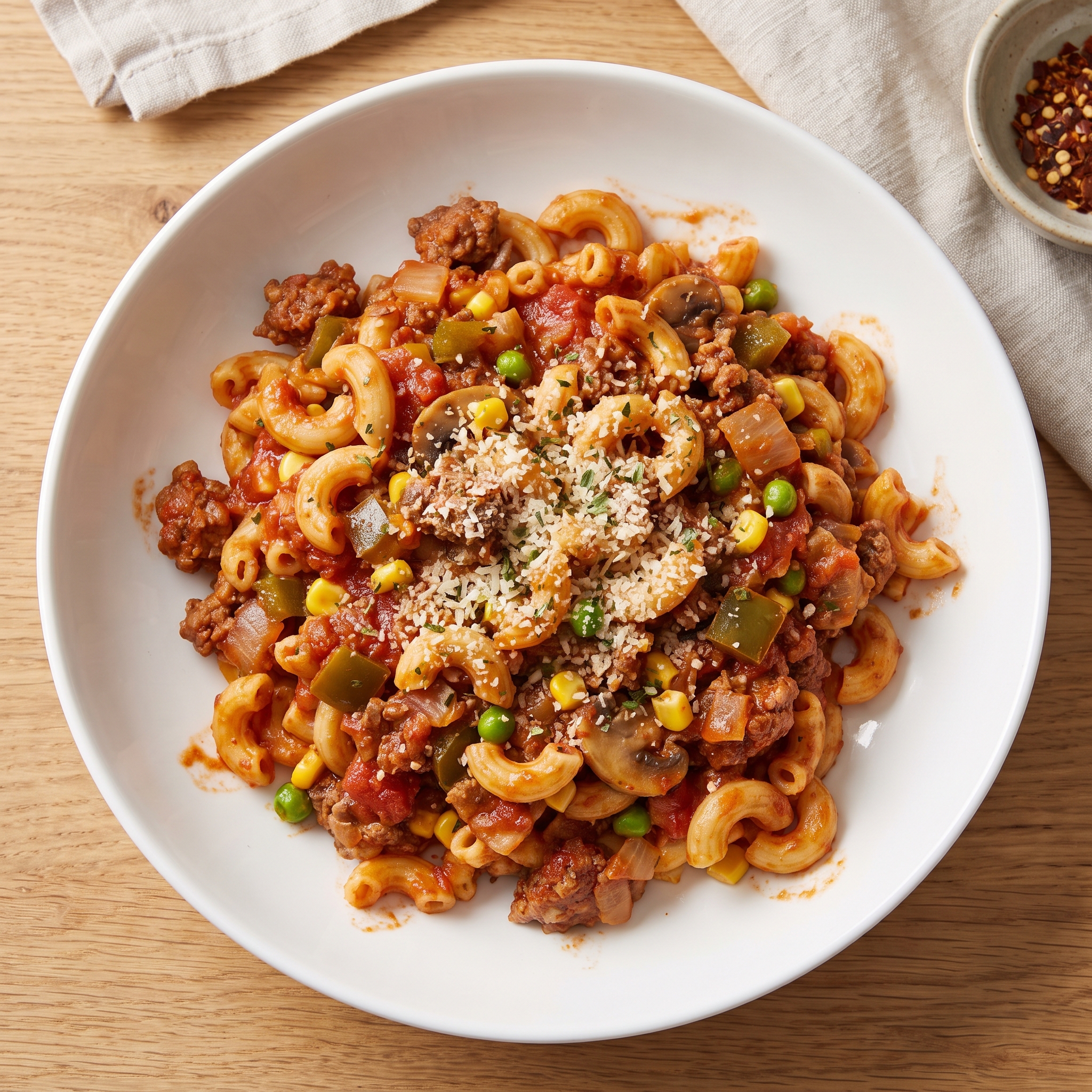 Hearty American Goulash with Macaroni and Beef