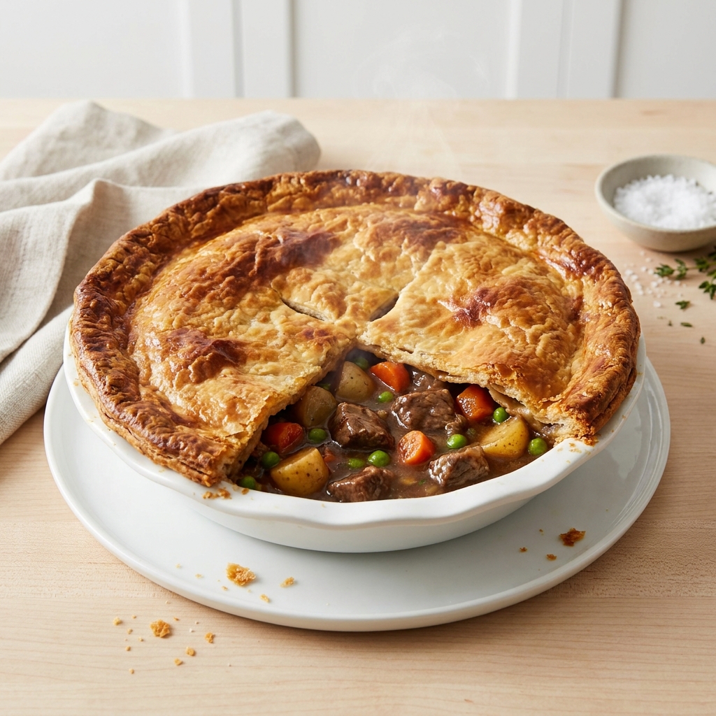 Hearty Beef Pot Pie with Vegetables