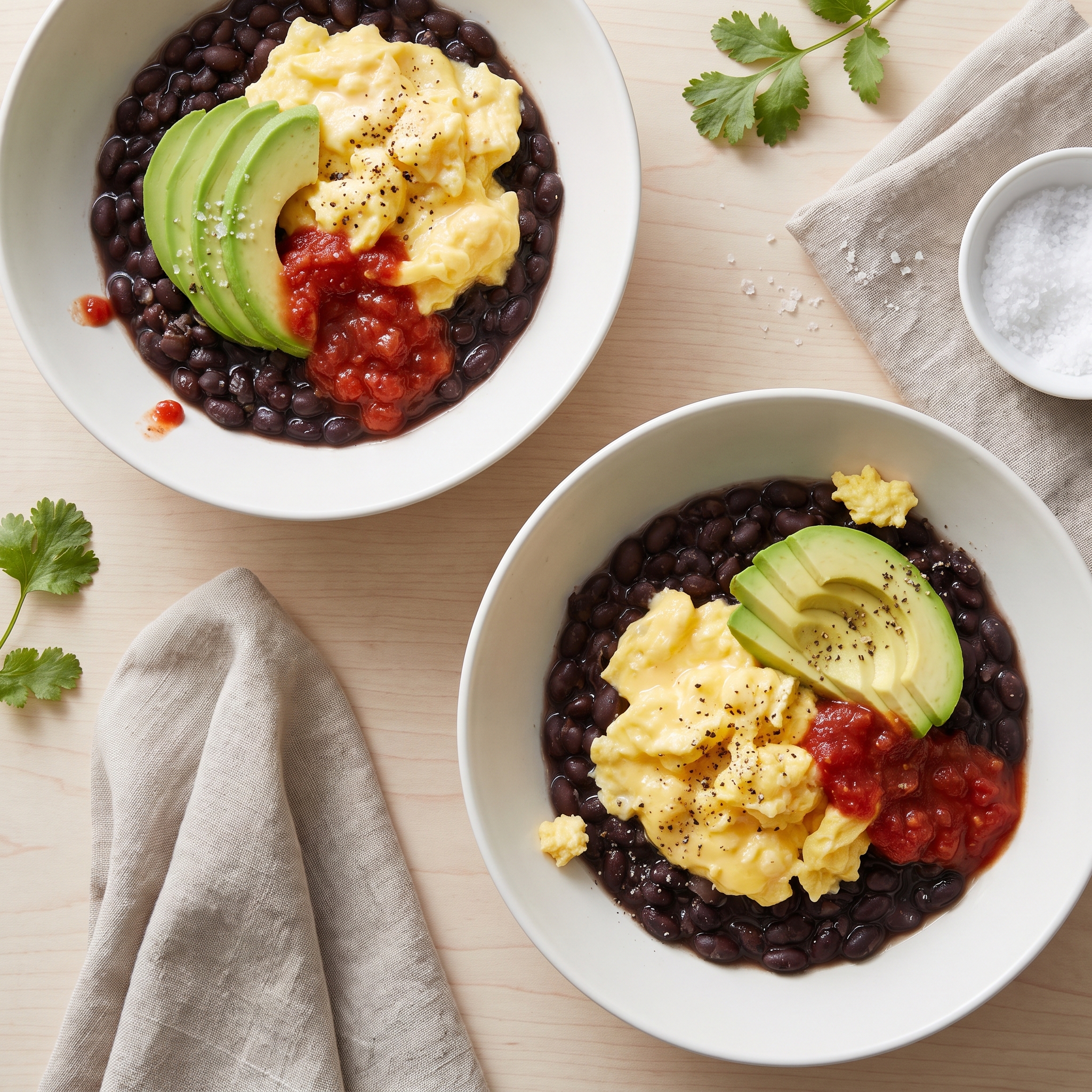 Hearty Black Bean Egg Breakfast Bowl