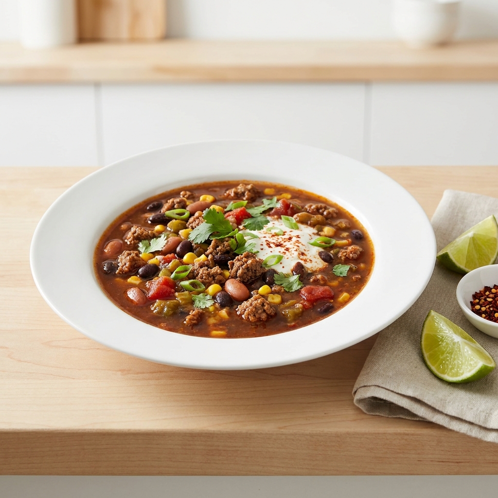 Hearty Black Bean Taco Soup
