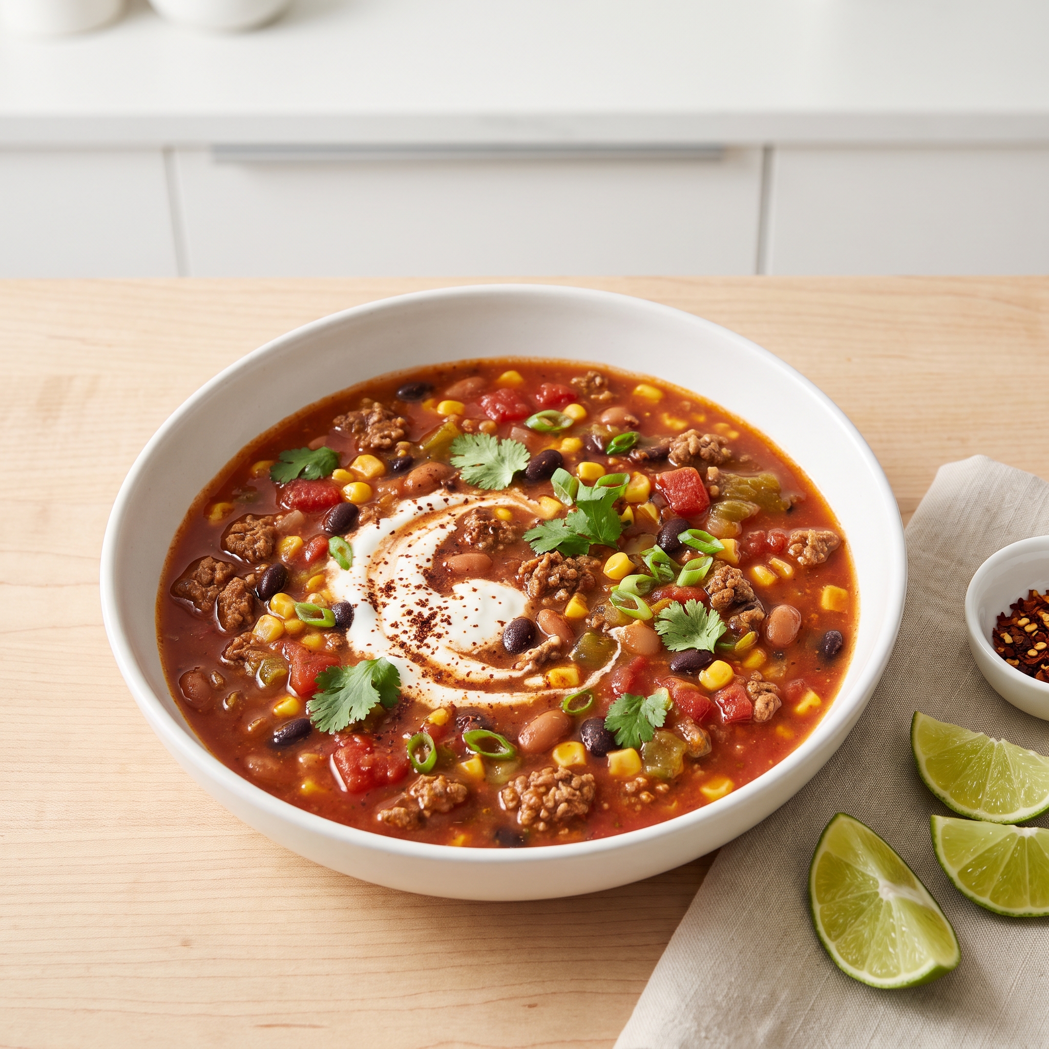 Hearty Black Bean Taco Soup
