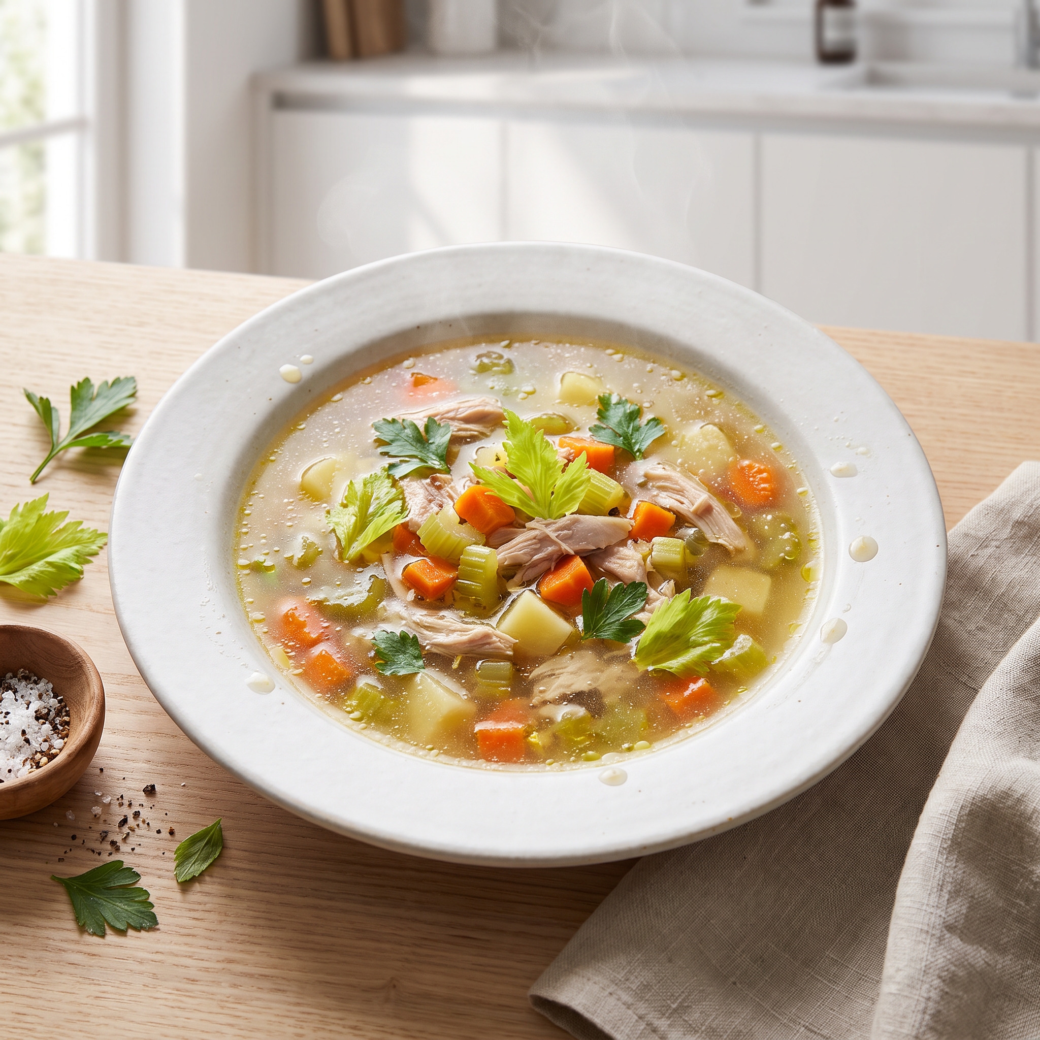 Hearty Cornish Hen Broth Soup