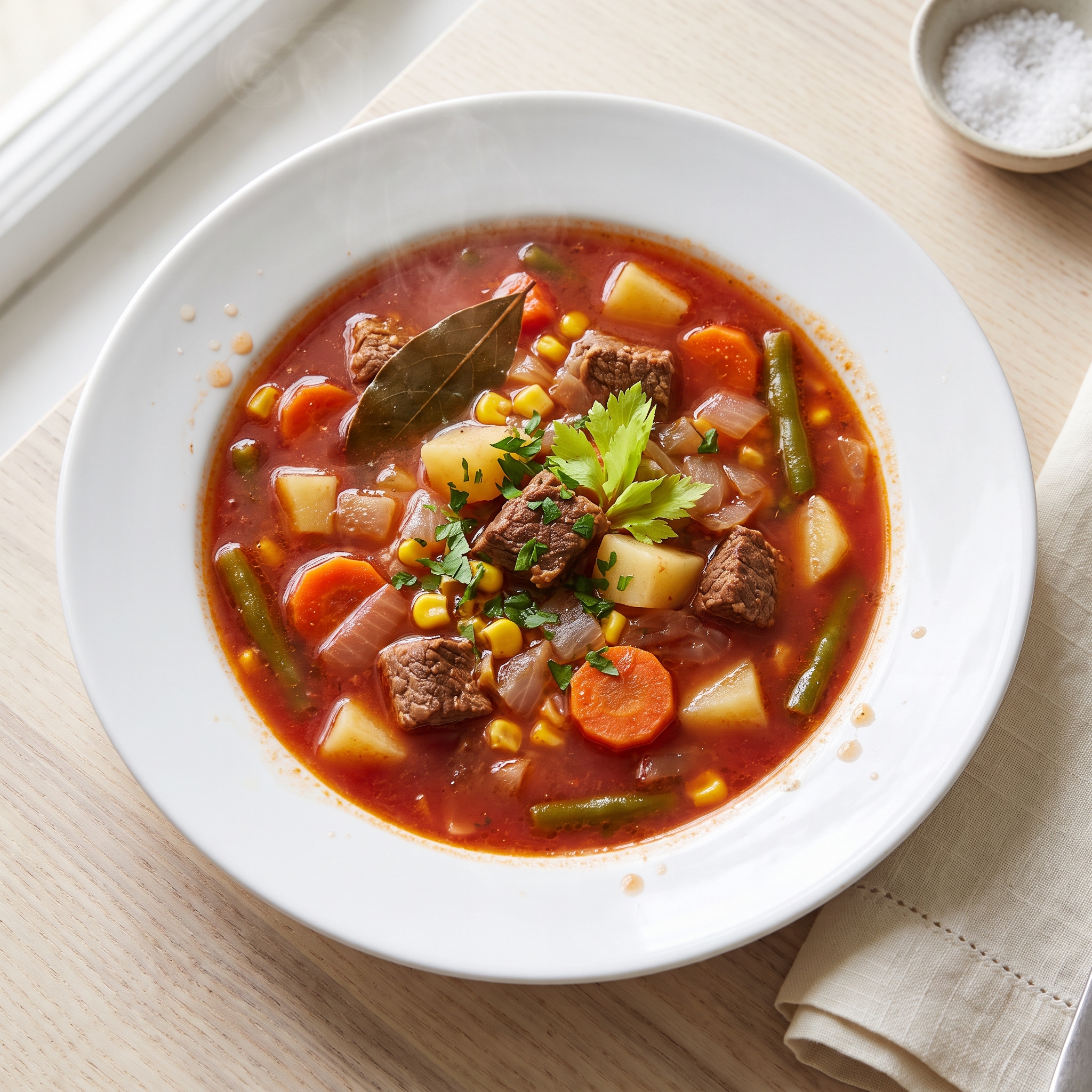 Hearty Dutch Oven Beef and Vegetable Soup