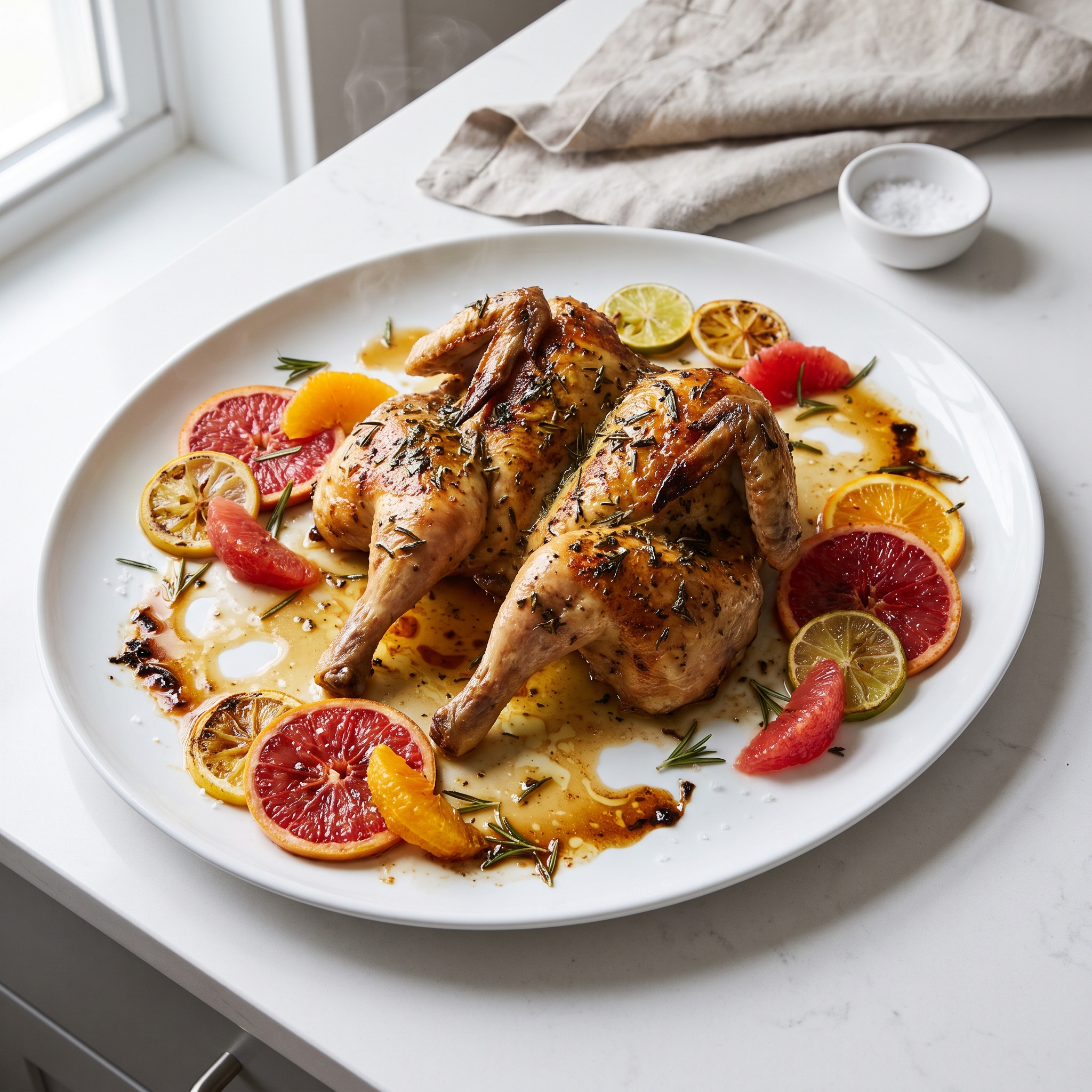 Heather's Citrus-and-Rosemary Cornish Game Hens