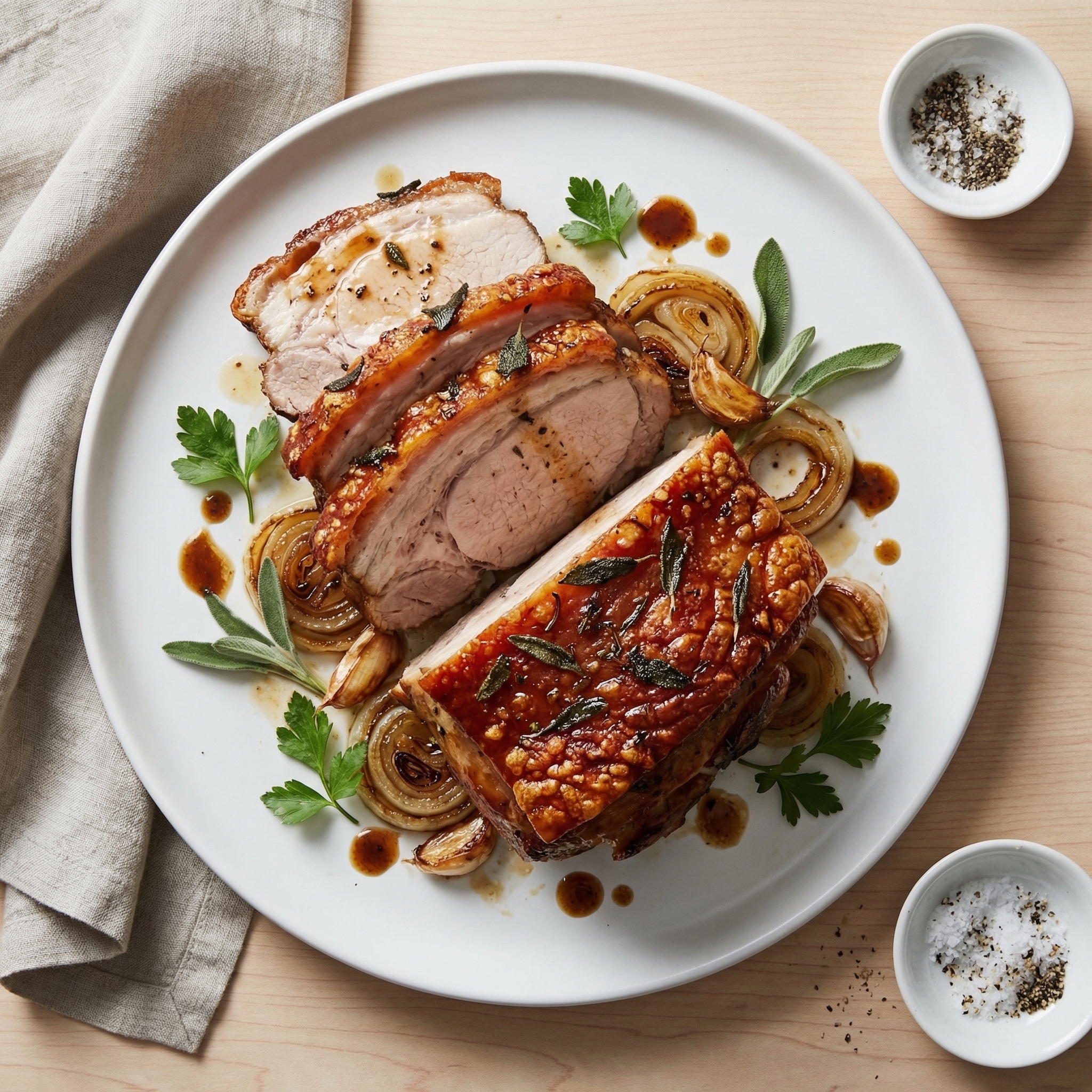 Herb-Garlic Pork Leg Roast