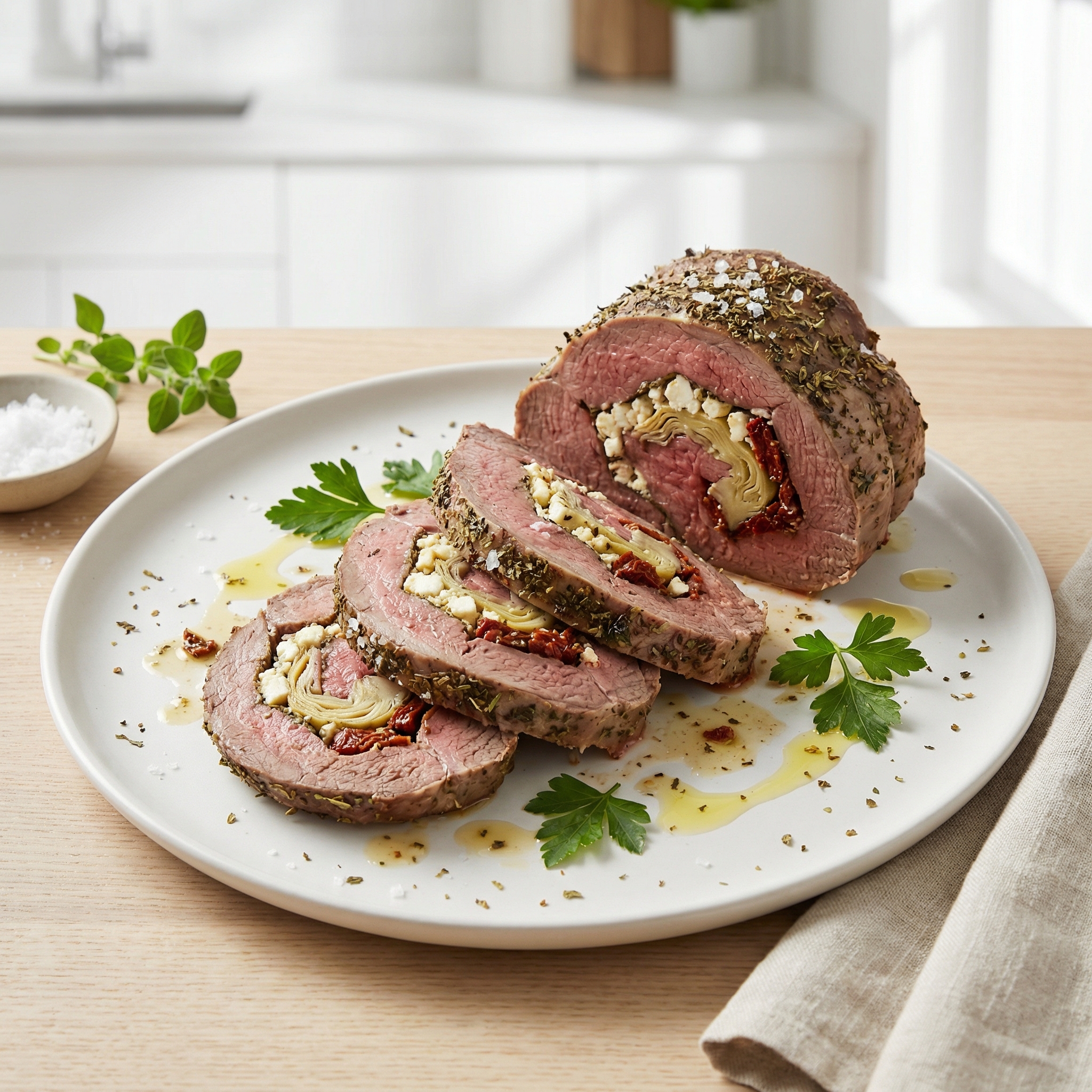 Stuffed Greek Leg of Lamb