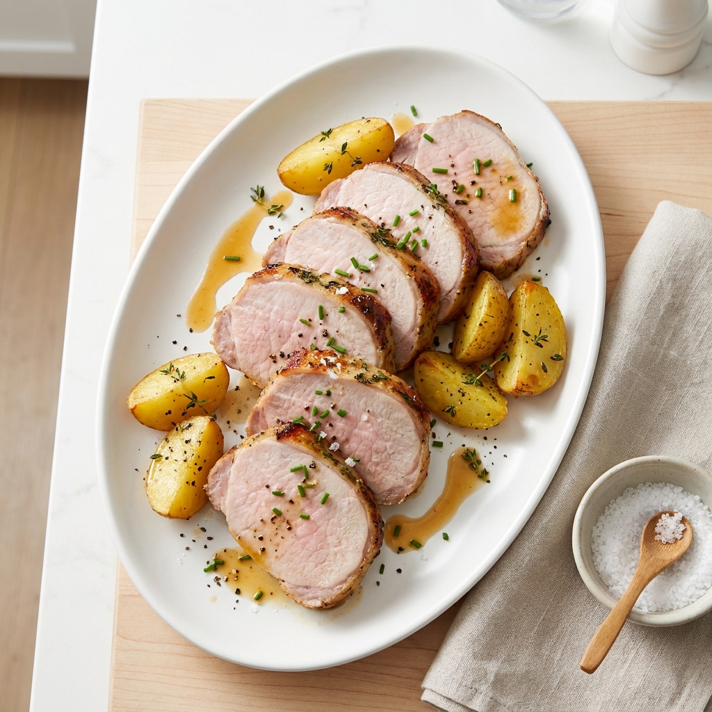 Herb Roasted Pork Loin and Potatoes