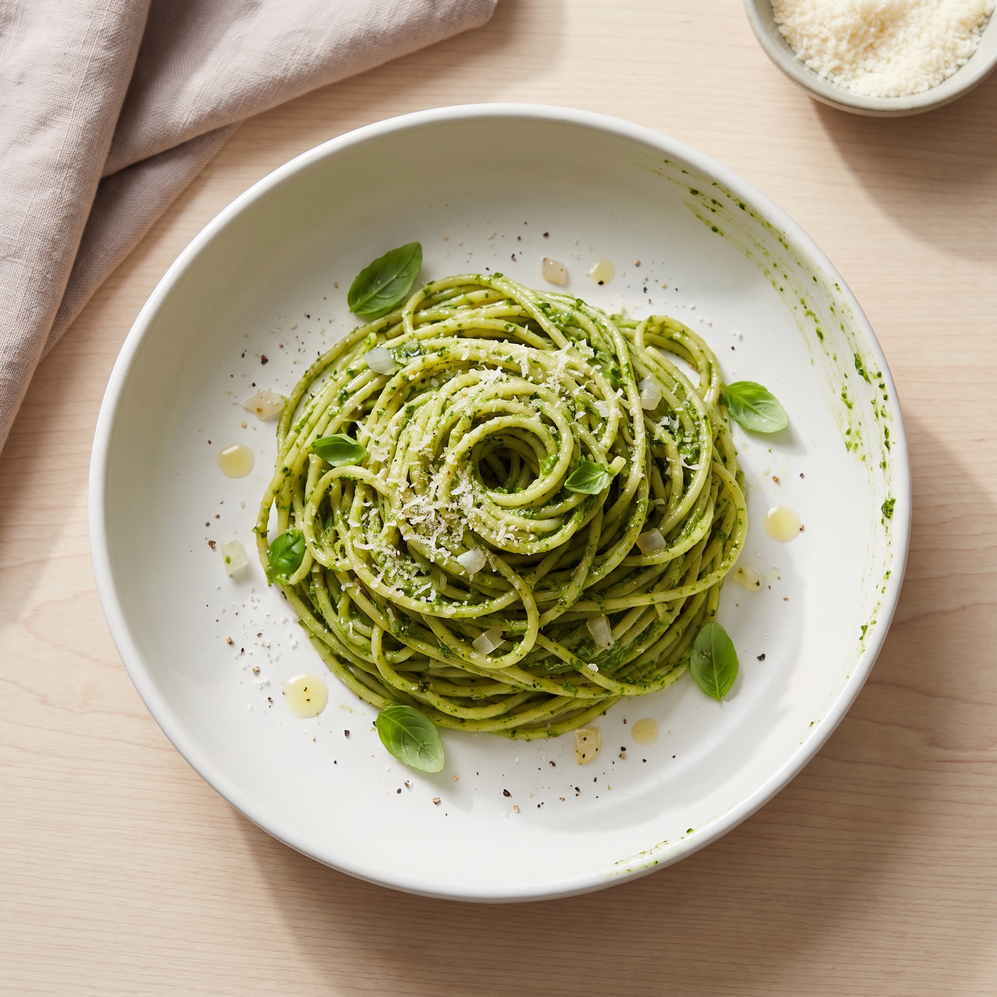 Herbed Pesto Parmesan Pasta