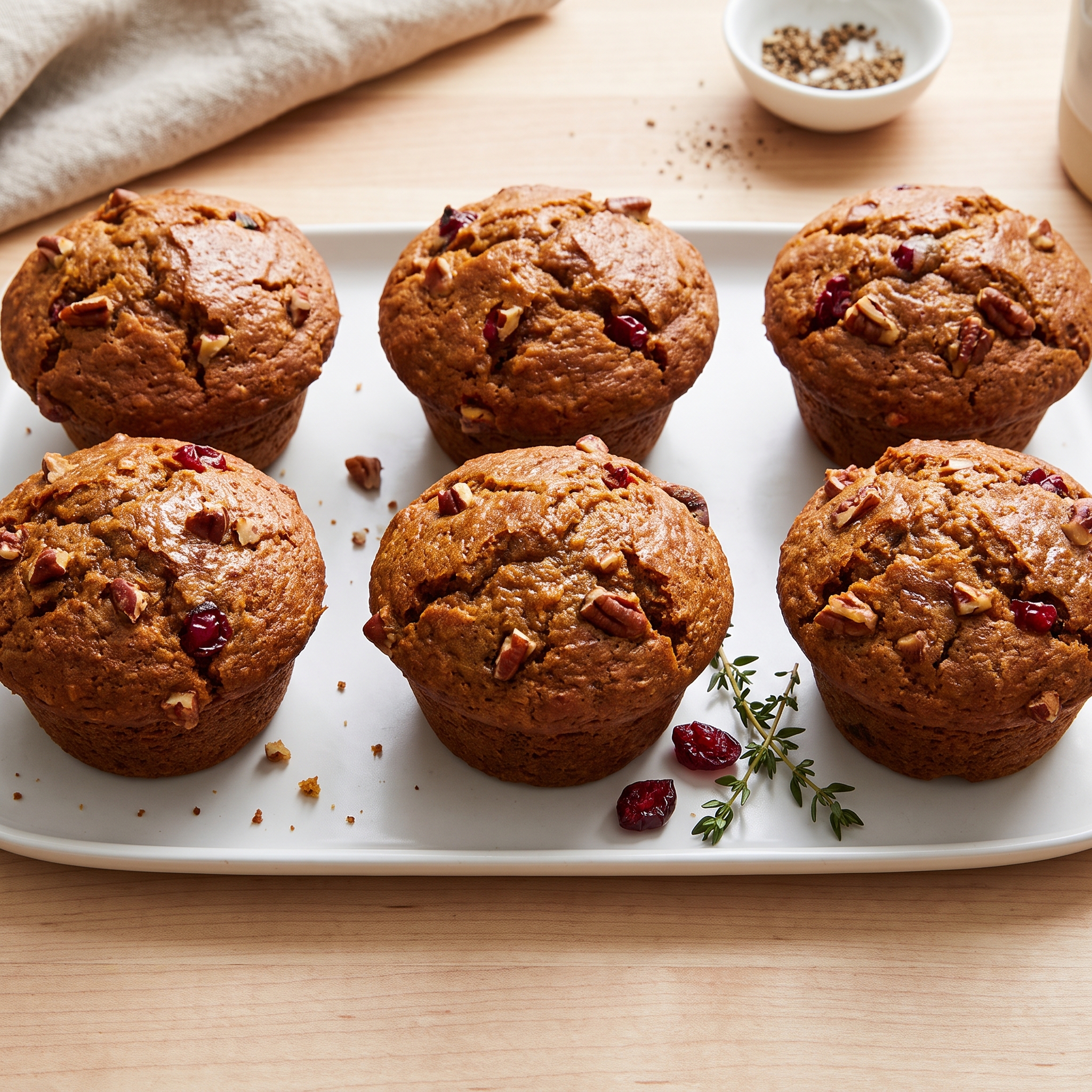 Holiday Sweet Potato Cranberry Muffins
