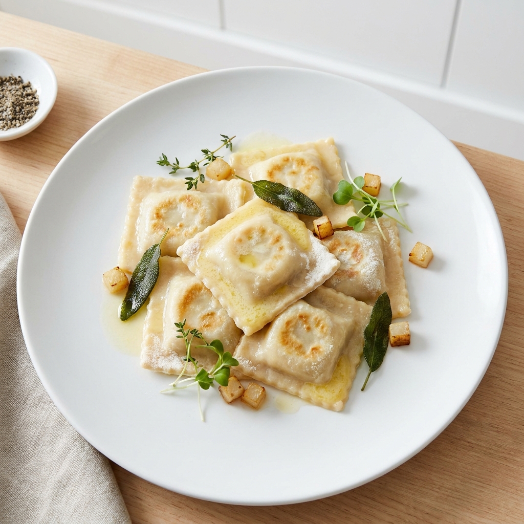 Homemade Pear and Gorgonzola Ravioli