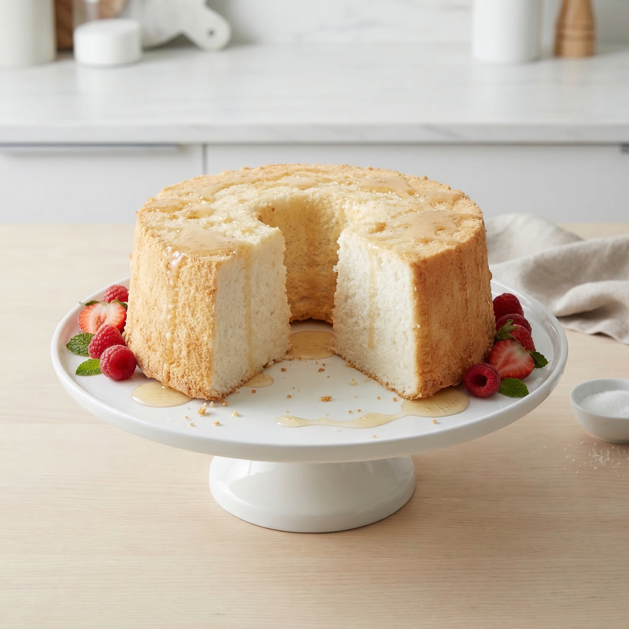 Honey Angel Food Cake