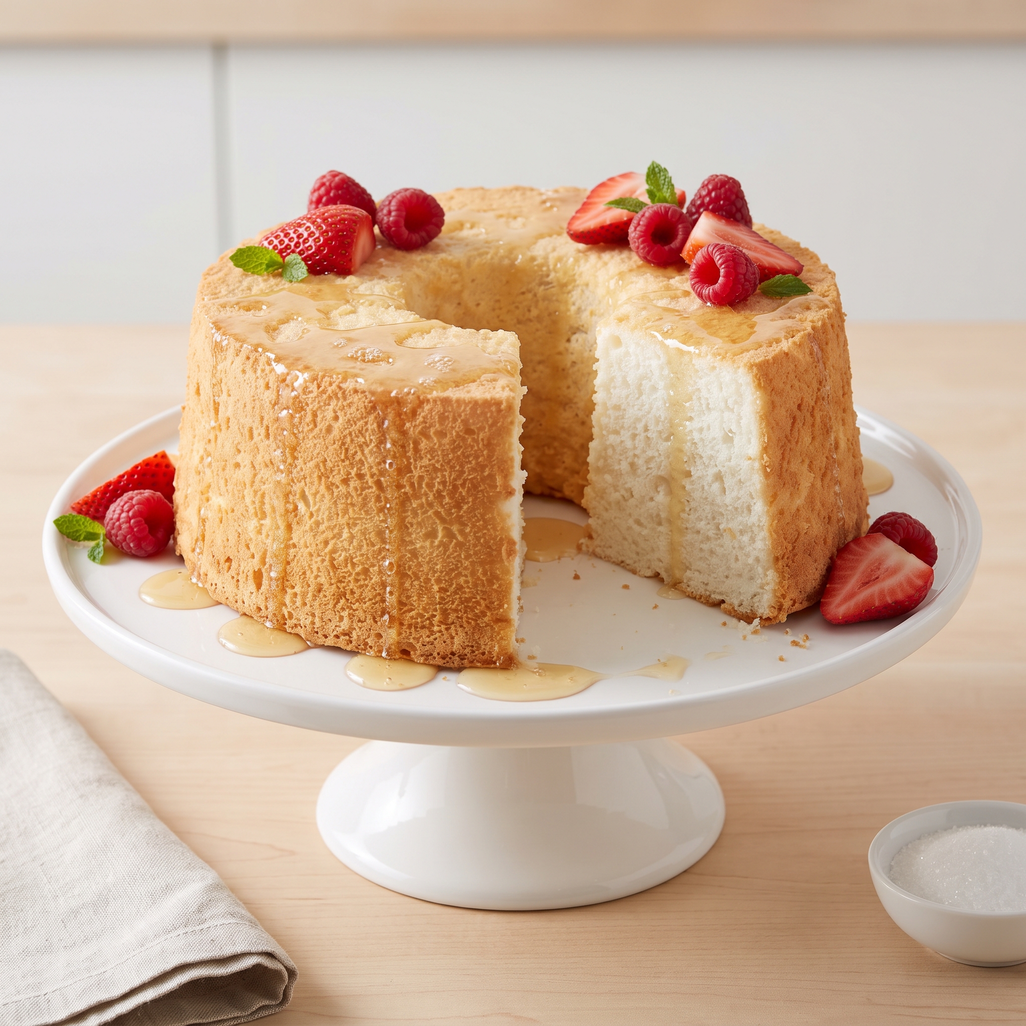 Honey Angel Food Cake