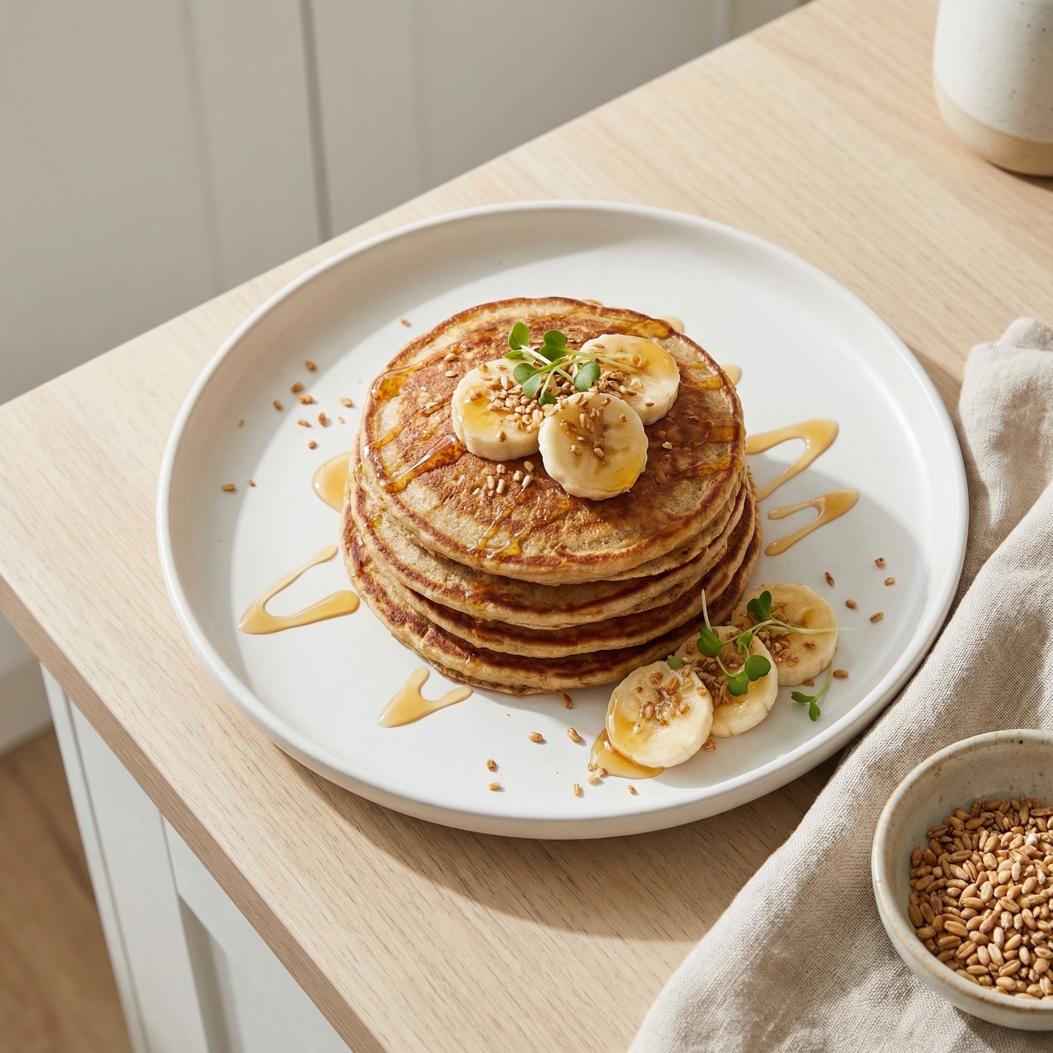 Hearty Barley and Oat Pancakes