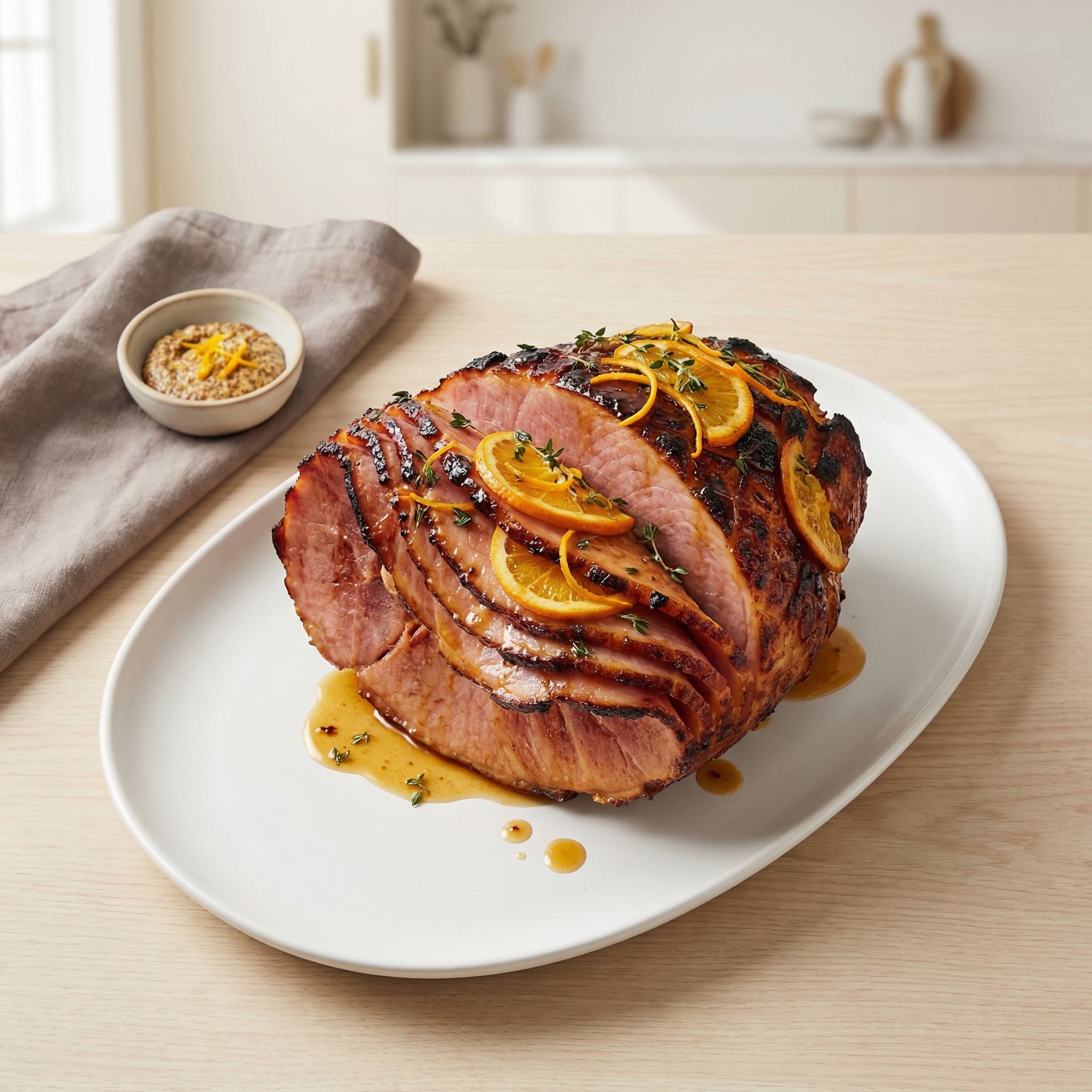 Slow-Cooked Honey-Glazed Ham