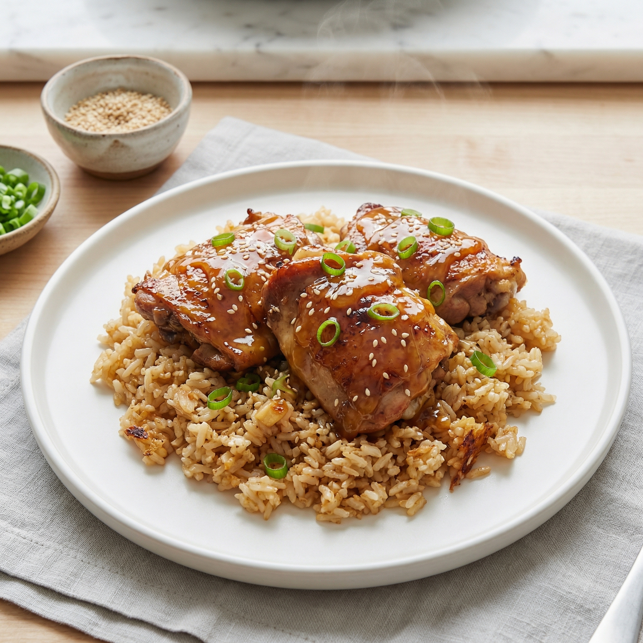 Honey-Garlic Chicken and Rice Bake