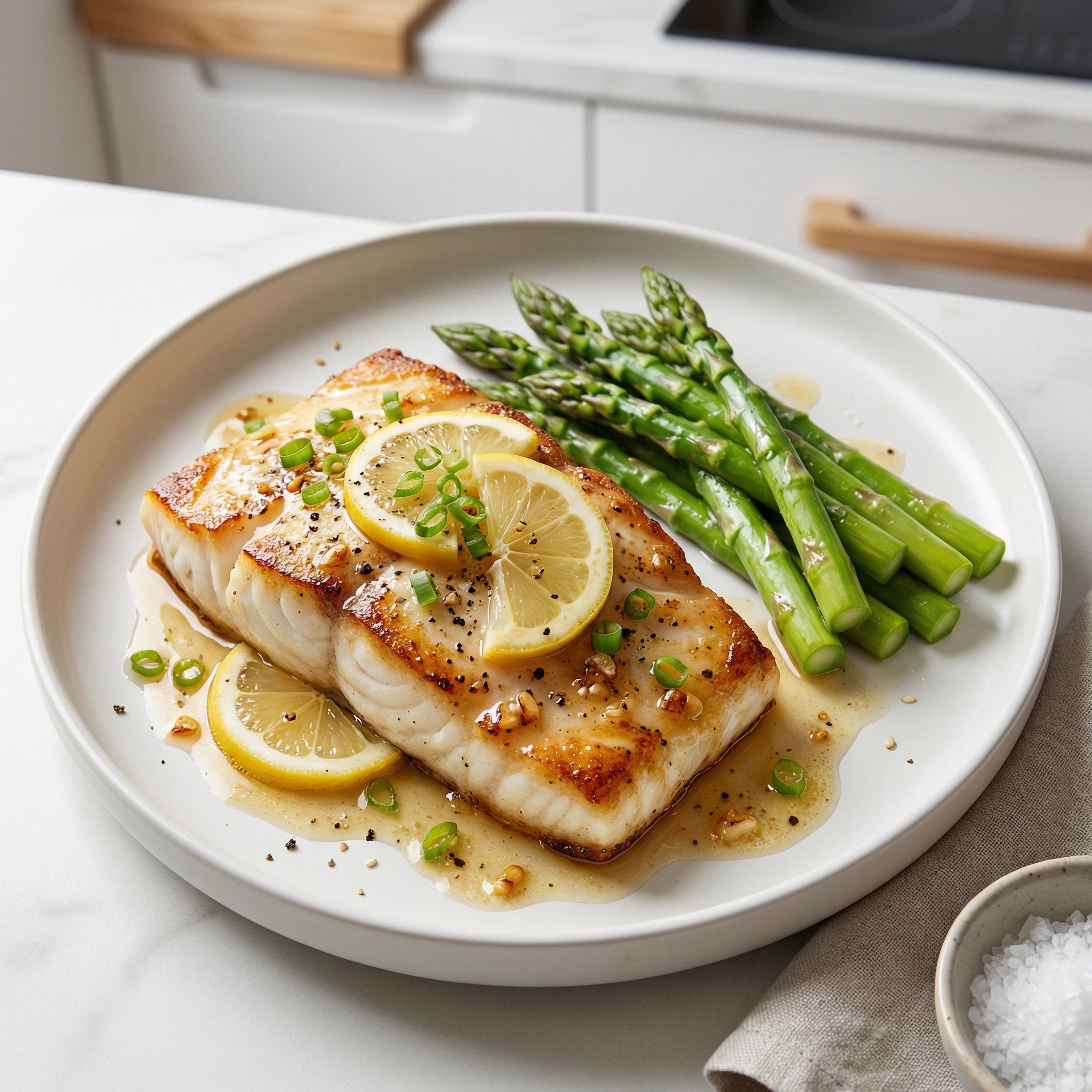 Quick Skillet Halibut with Honey-Lemon Glaze