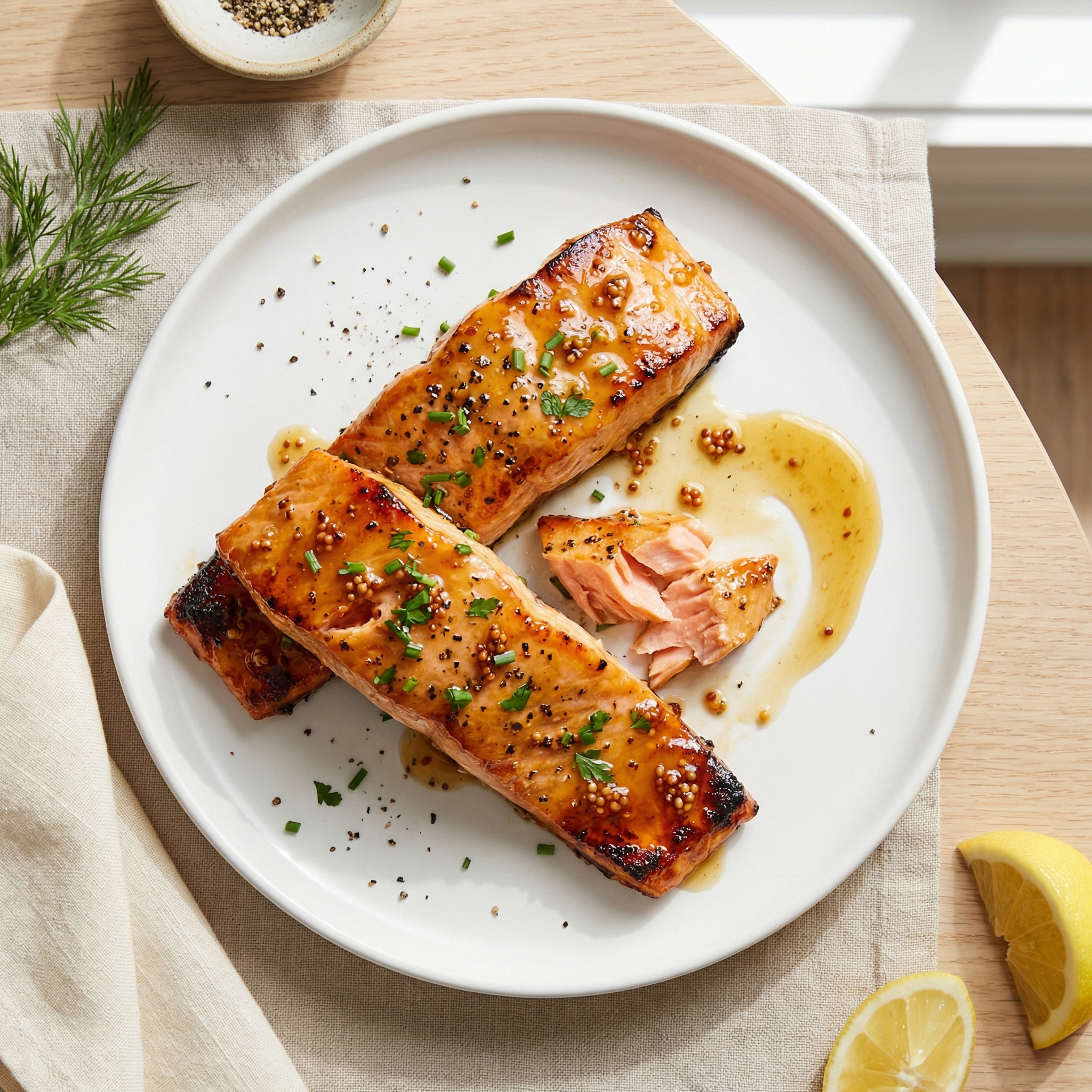 Honey-Mustard Glazed Salmon