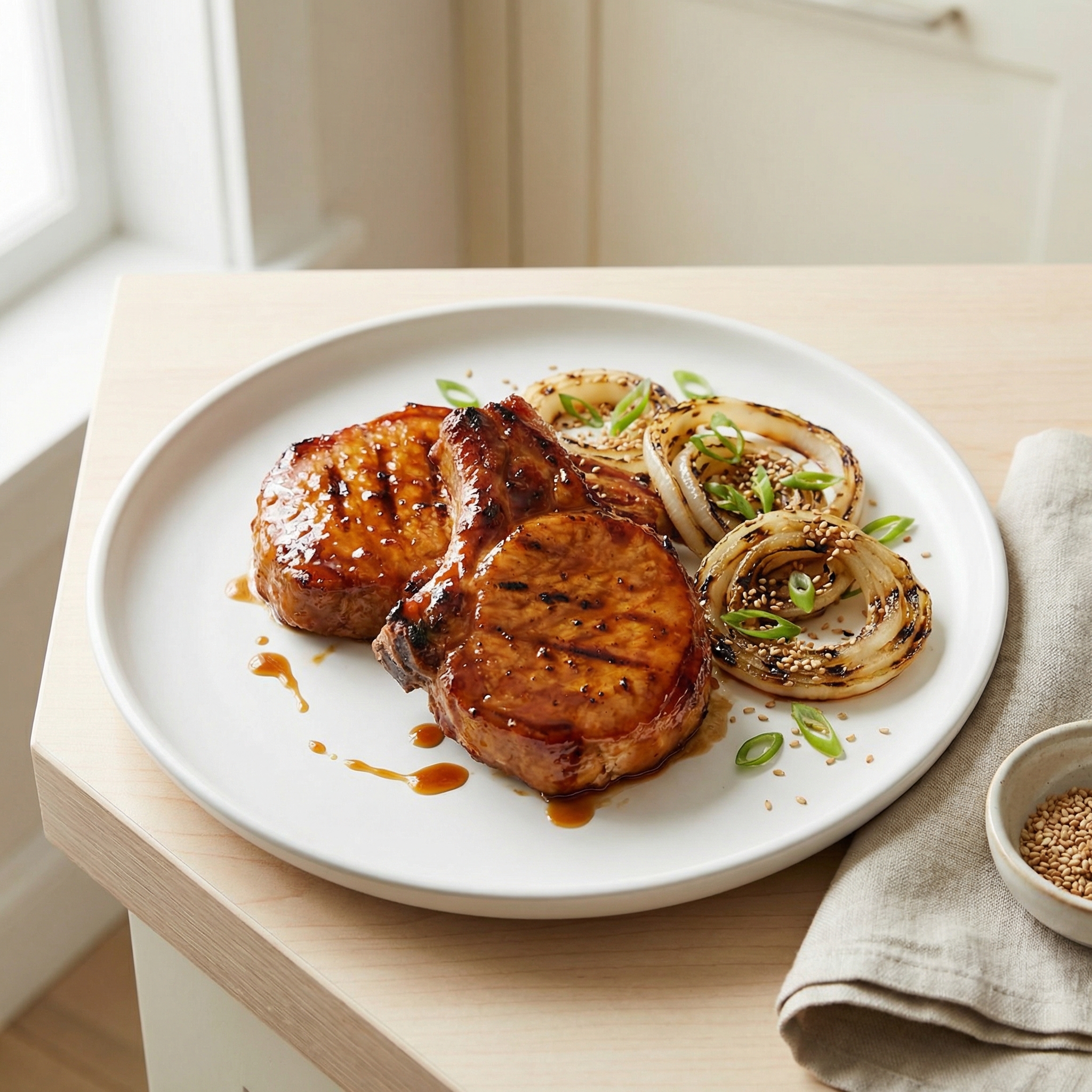 Honey-Soy Glazed Pork Chops