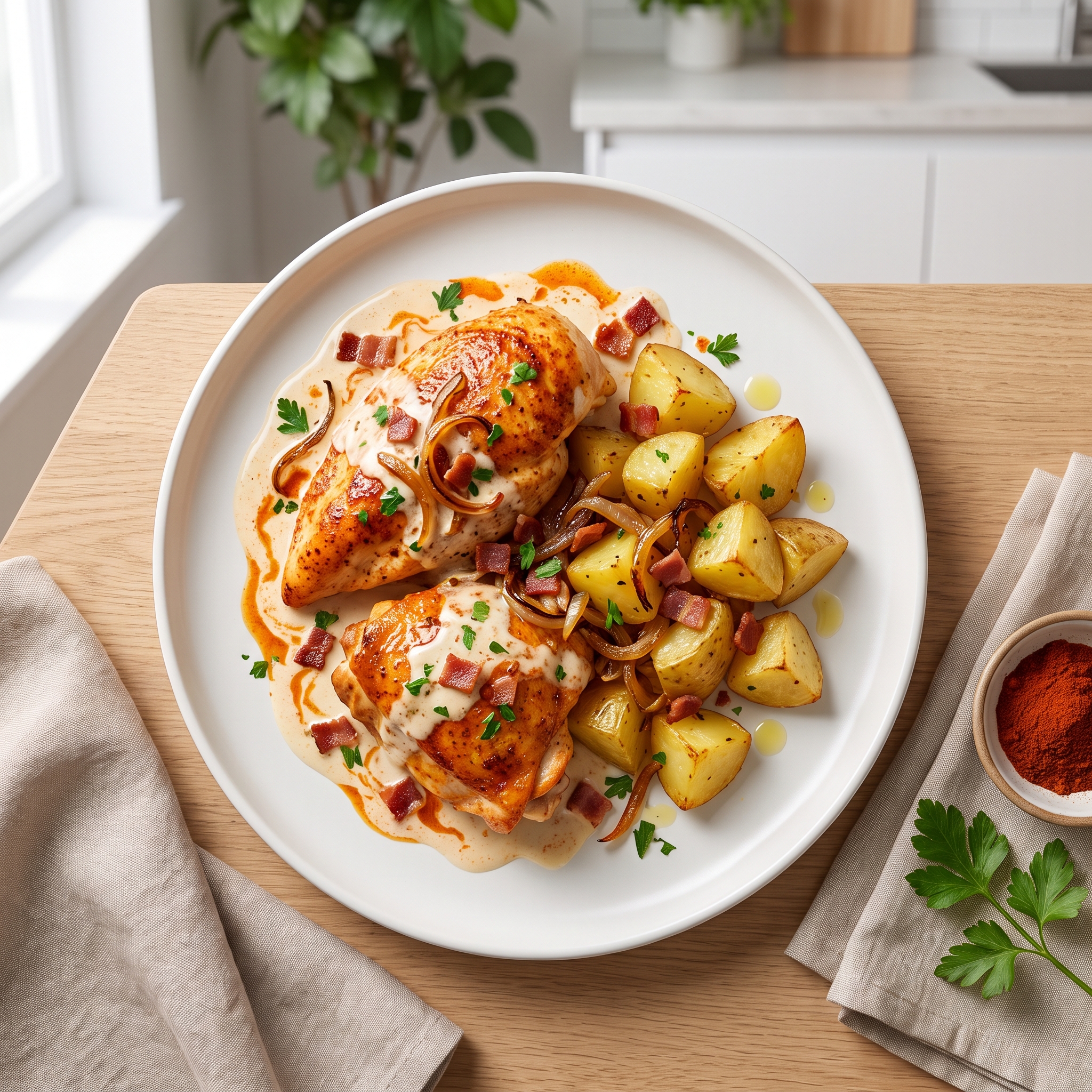 Hungarian-Style Paprika Chicken with Potatoes