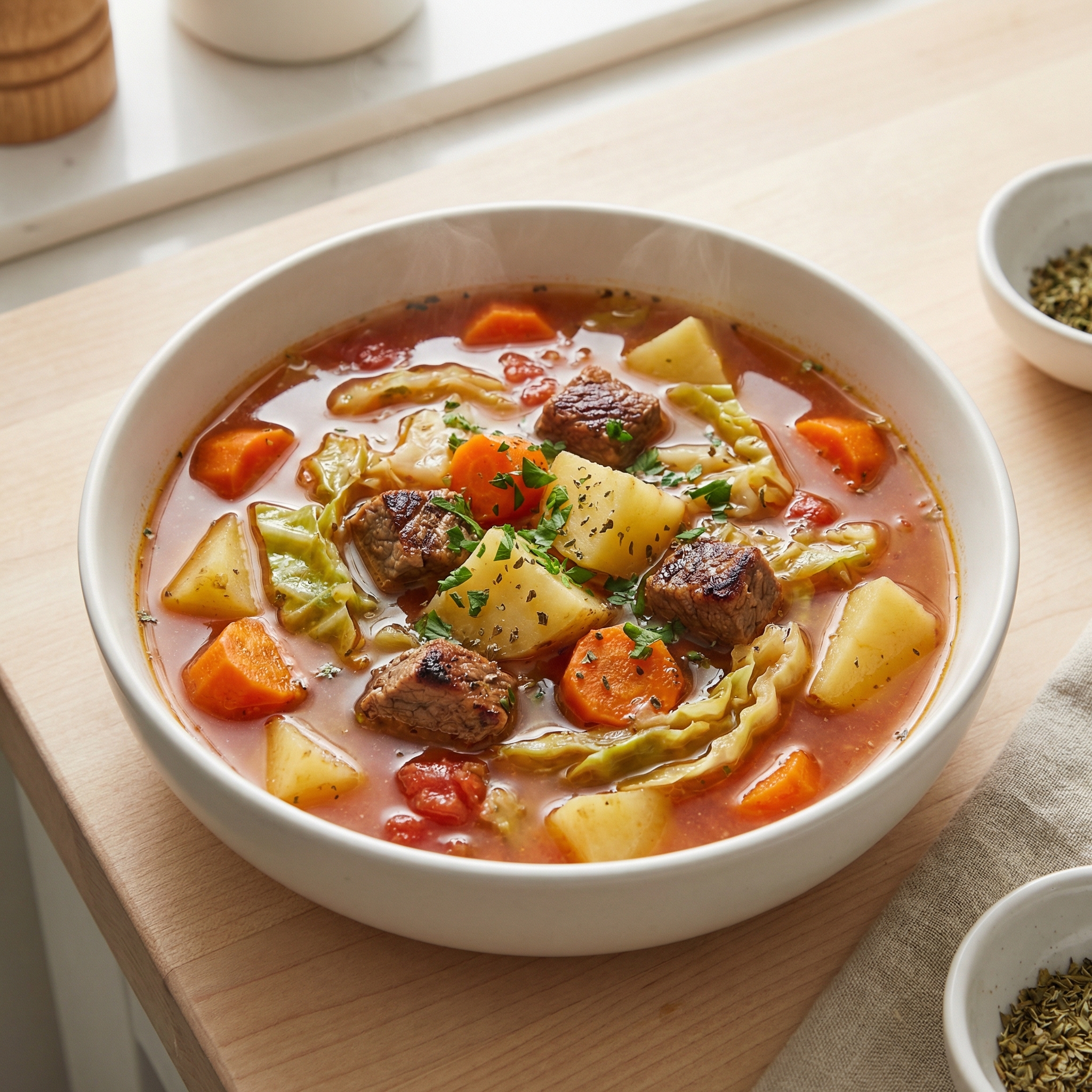 Pressure Cooker Beef and Cabbage Soup