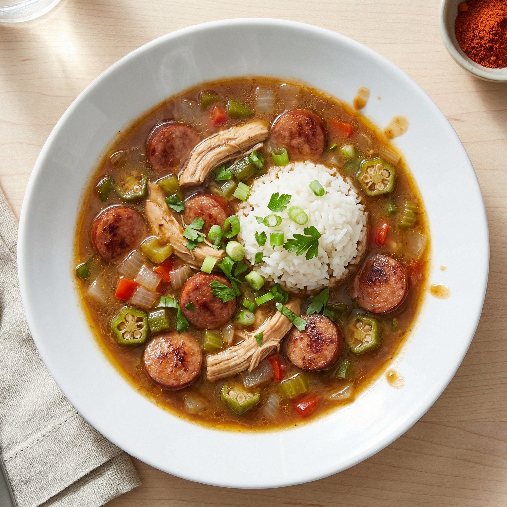 Pressure Cooker Chicken & Andouille Gumbo