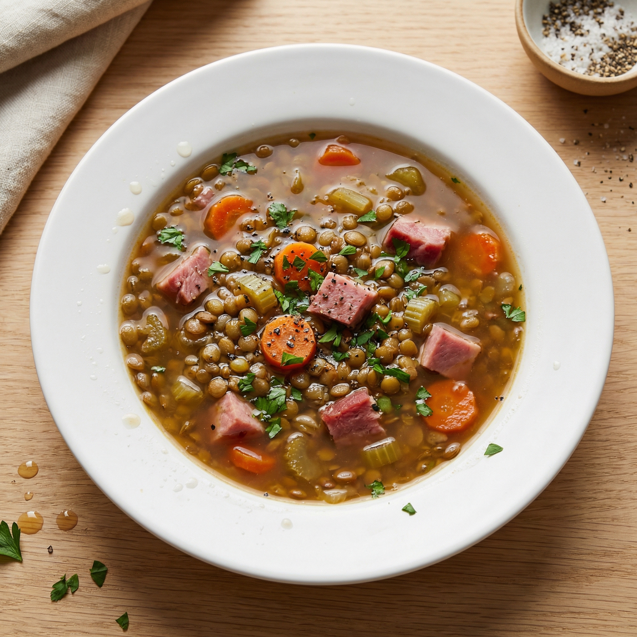 Instant Pot Lentil and Ham Soup