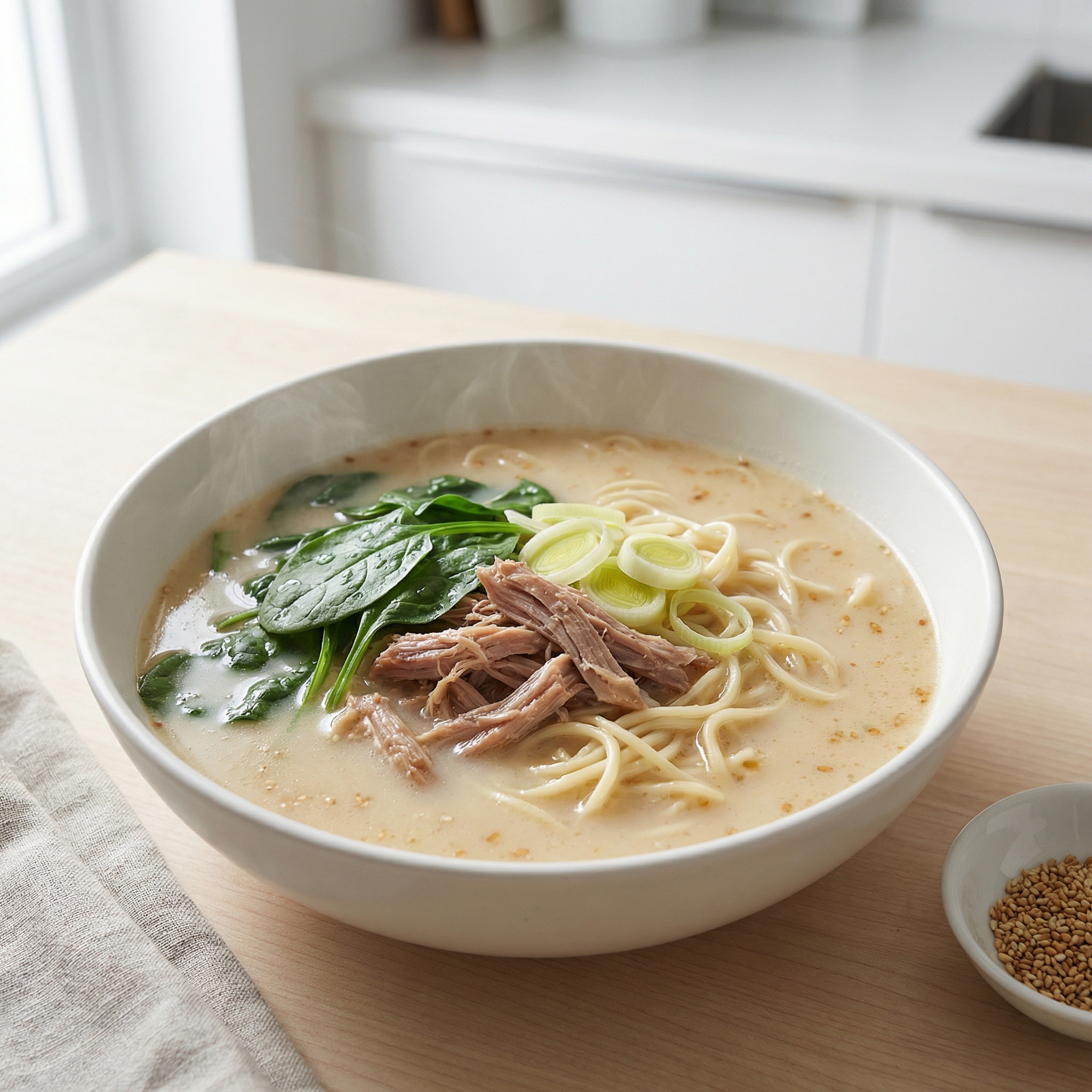 Pressure Cooker Tonkotsu-Style Ramen Broth