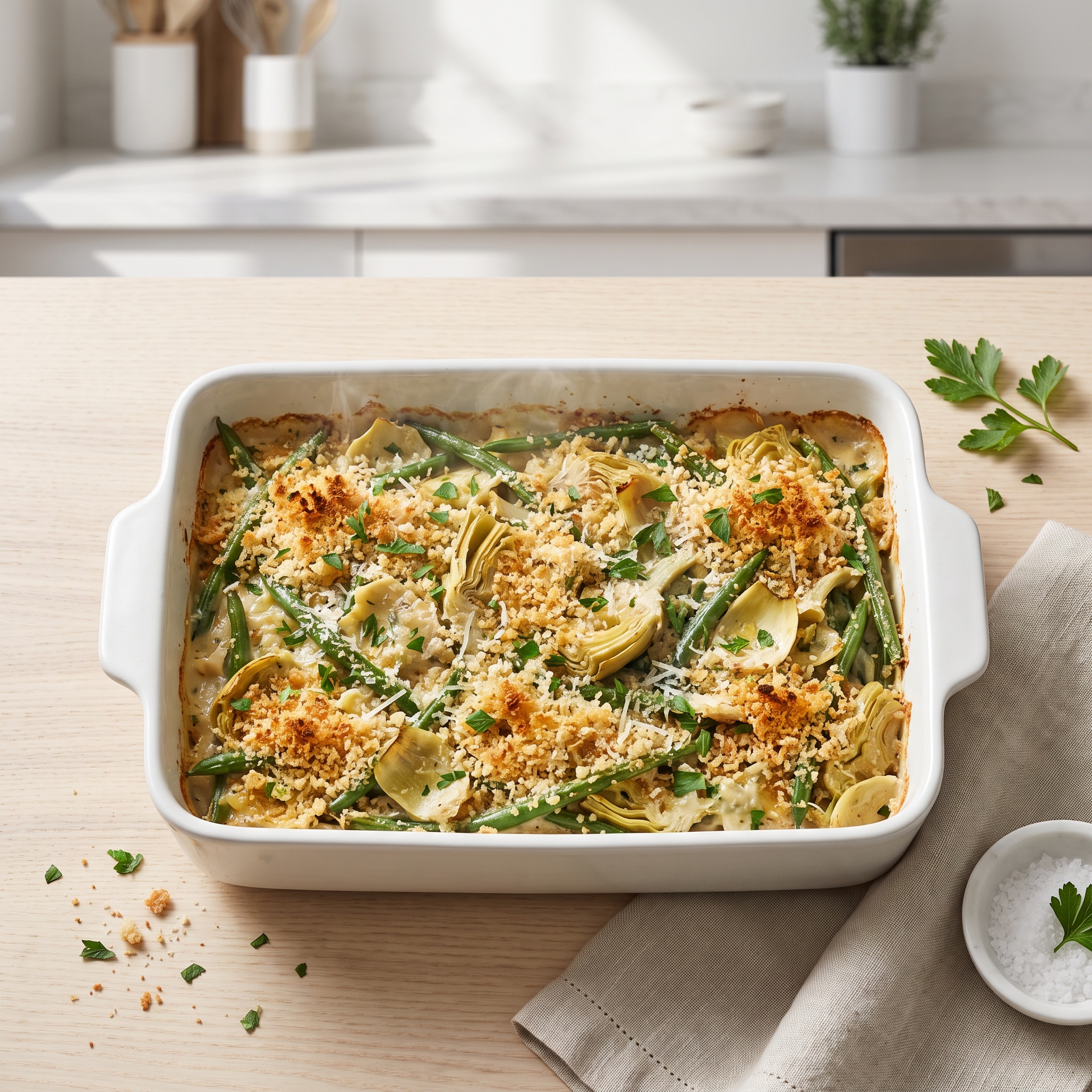 Italian-Style Green Bean and Artichoke Casserole