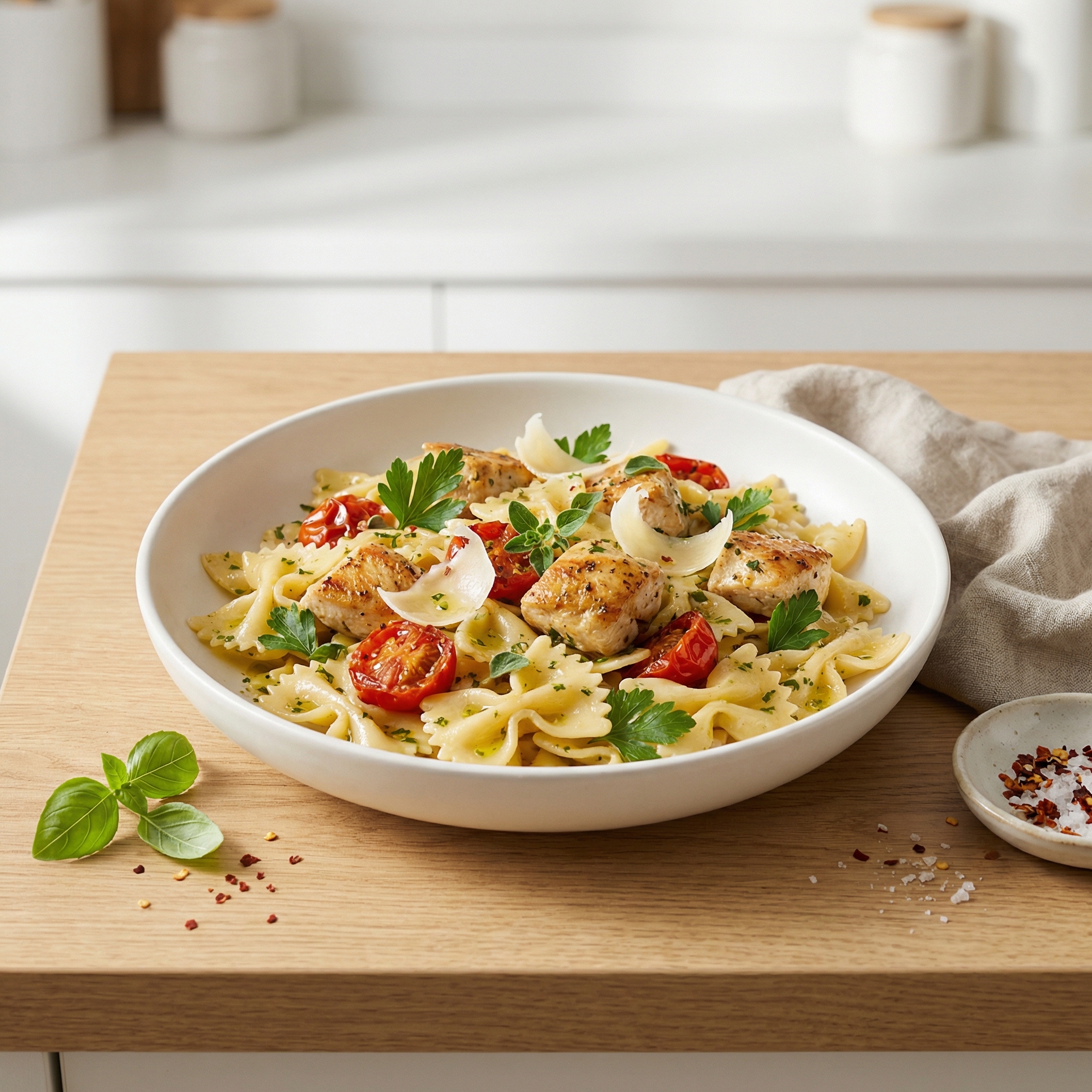 Italian Chicken Bow Tie Pasta