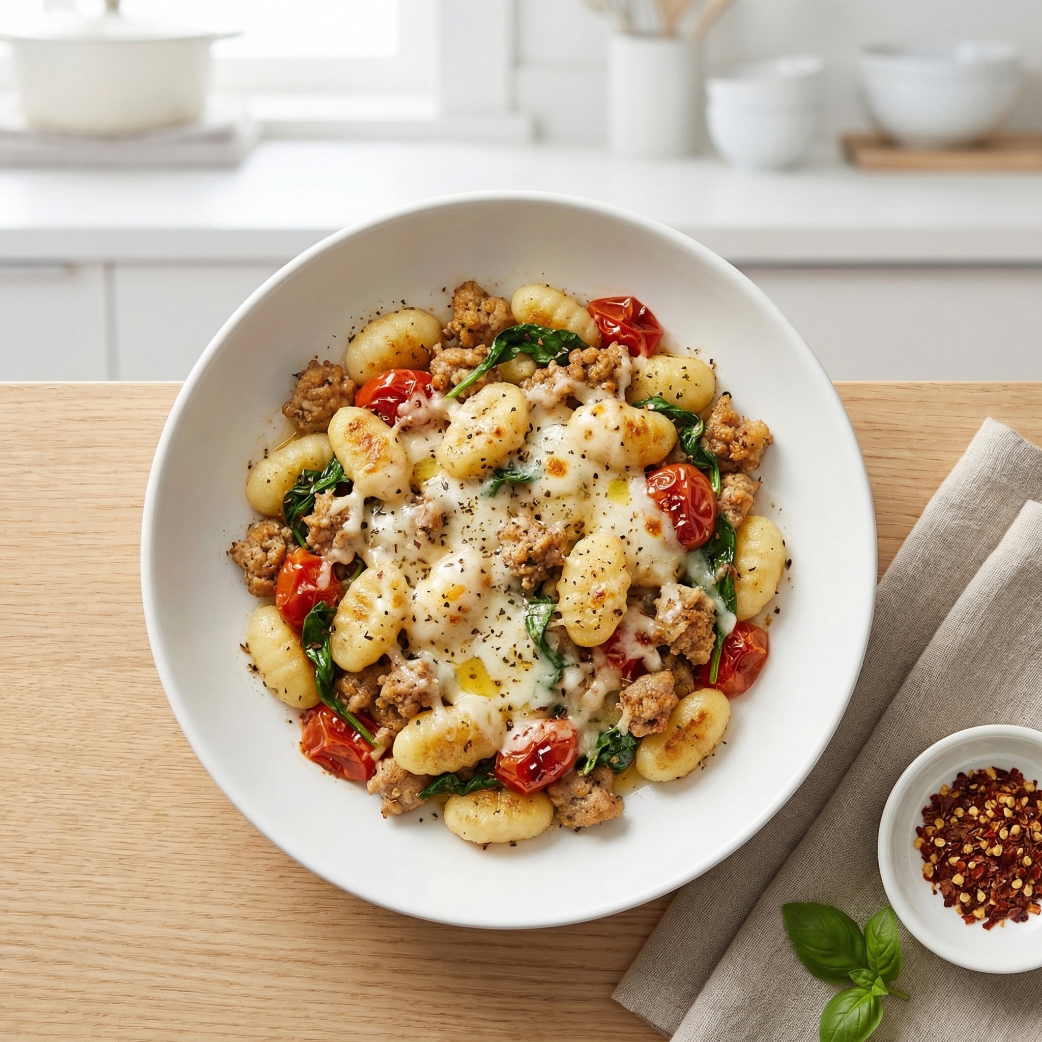 Skillet Gnocchi with Italian Sausage