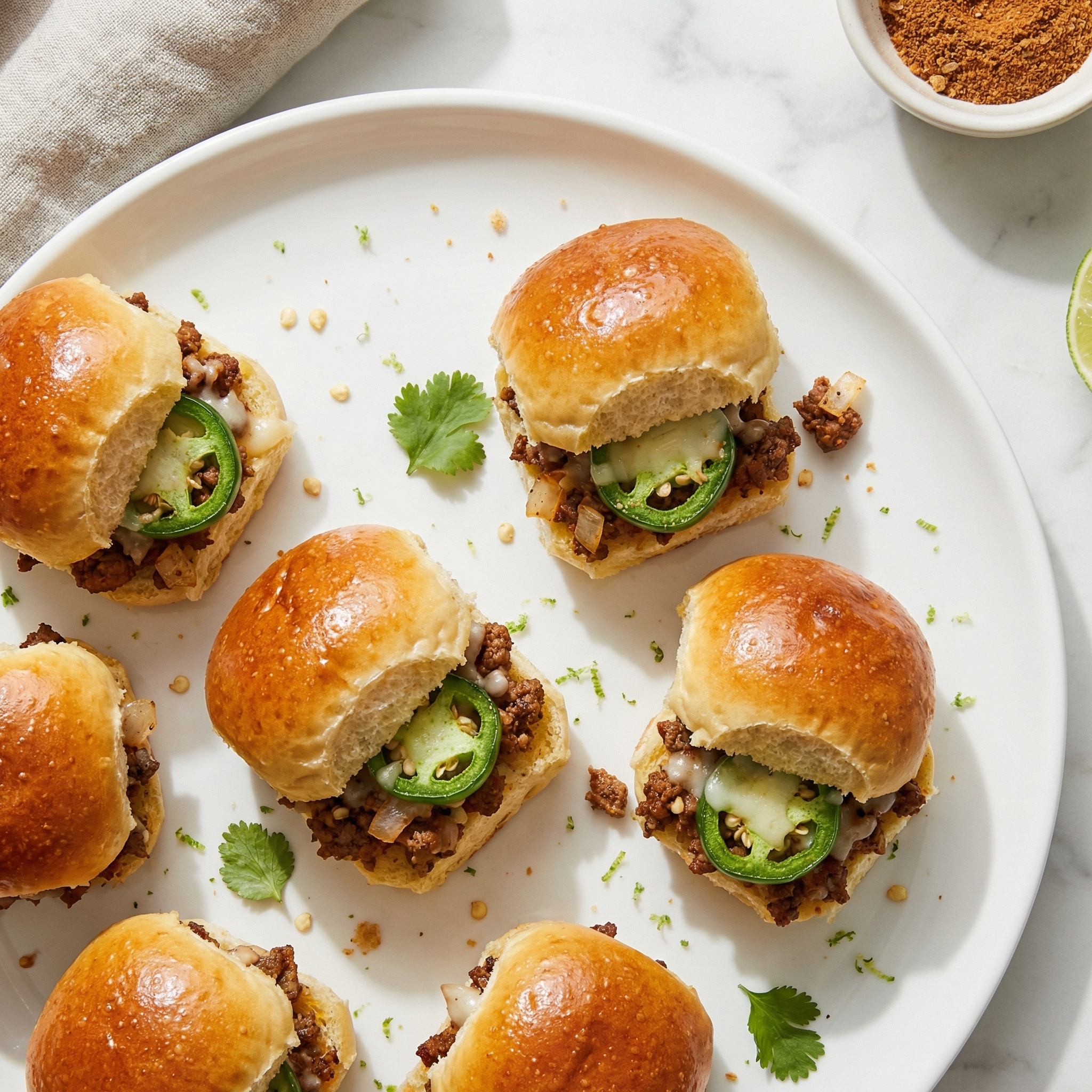 Jalapeño-Stuffed Mini Burger Bites