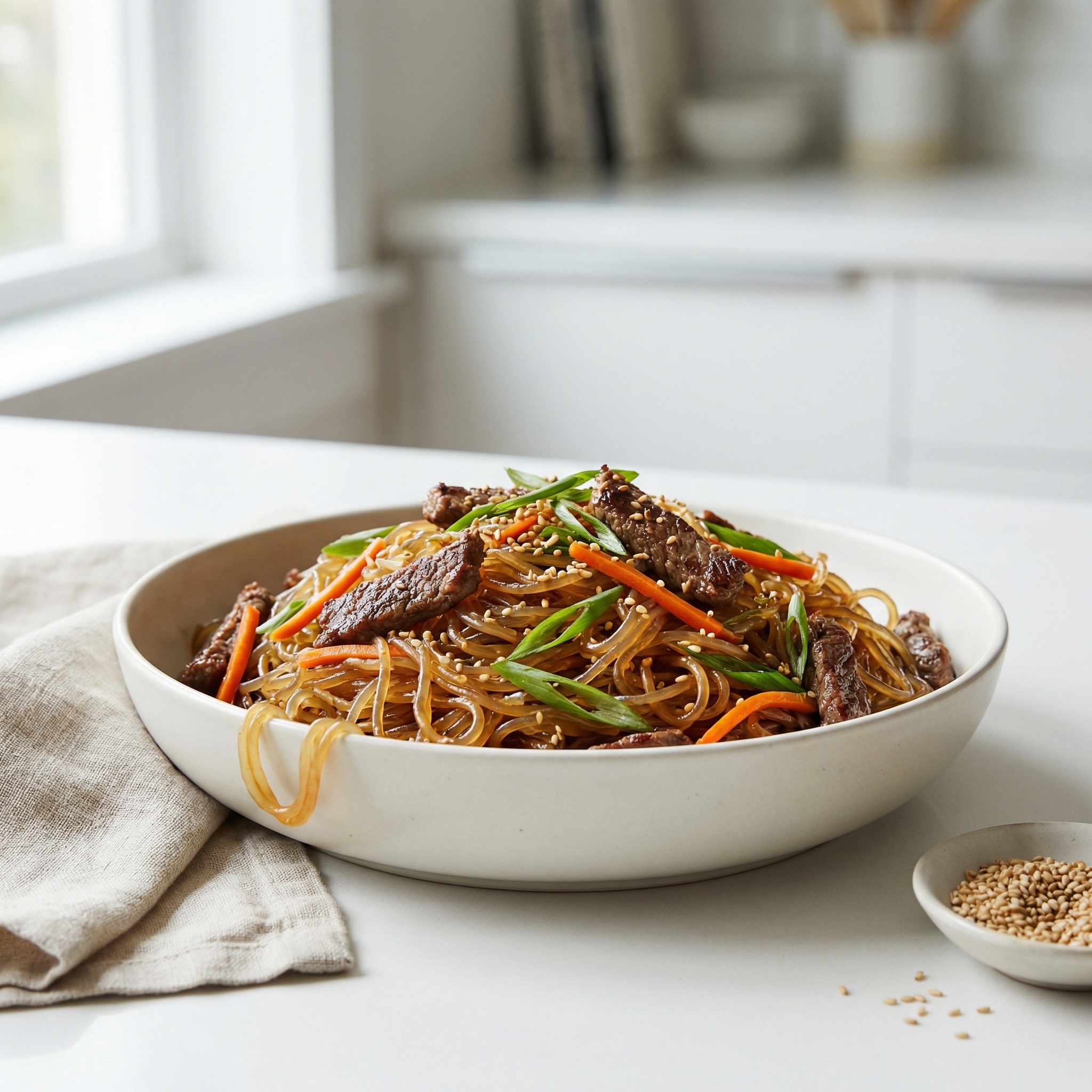 Japchae (Korean Glass Noodles)