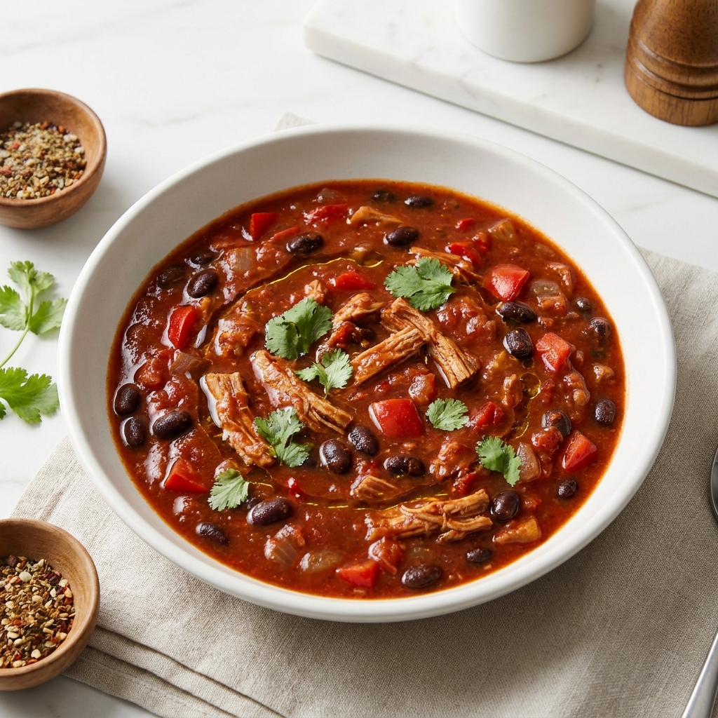 Jerre's Black Bean and Pork Tenderloin Slow Cooker Chili
