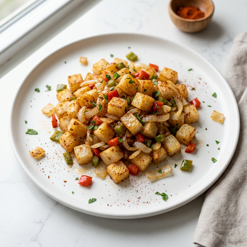 Jicama O’Brien-Style Hash Browns