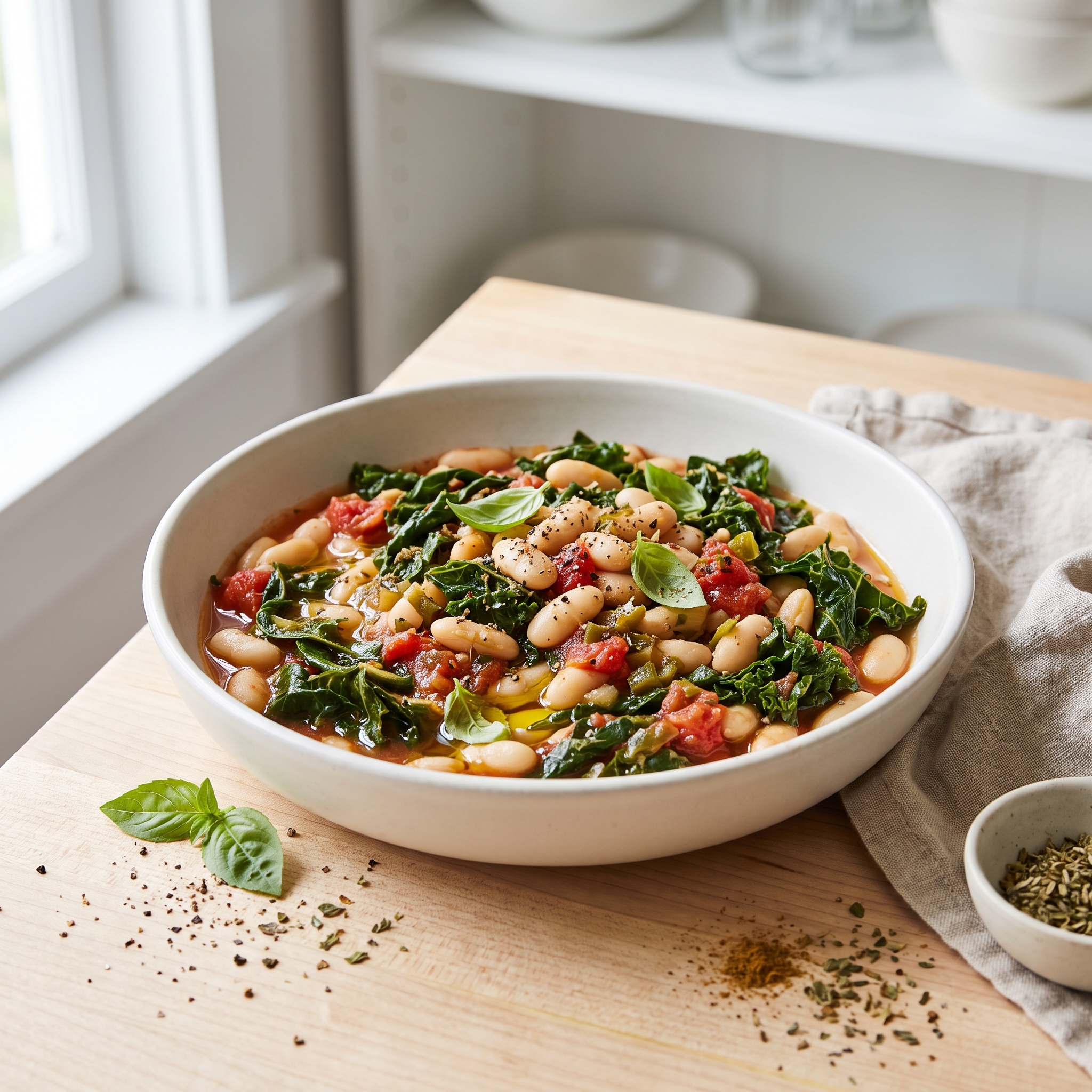 Kale and Cannellini Bean Ragù
