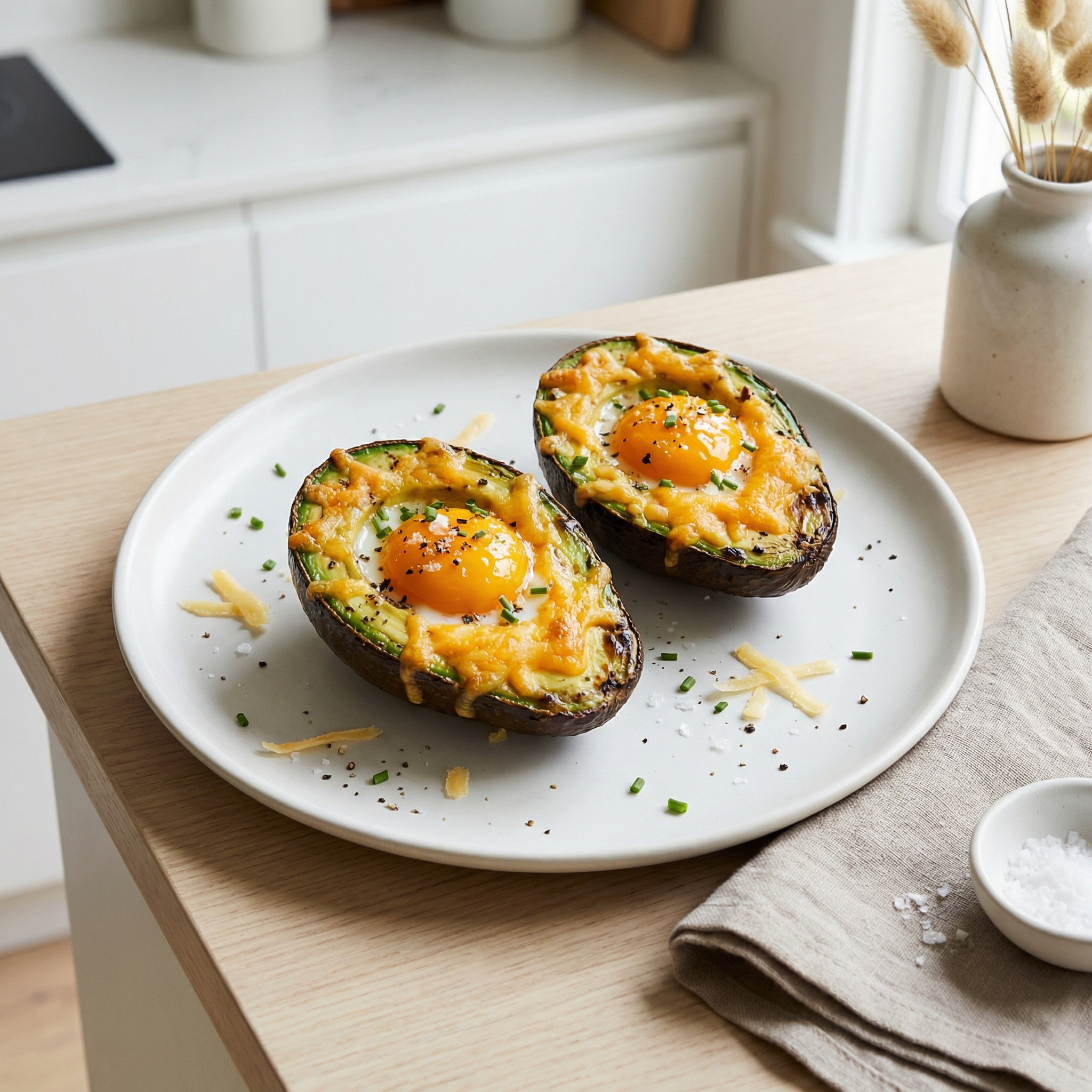 Baked Eggs in Avocado (Keto)